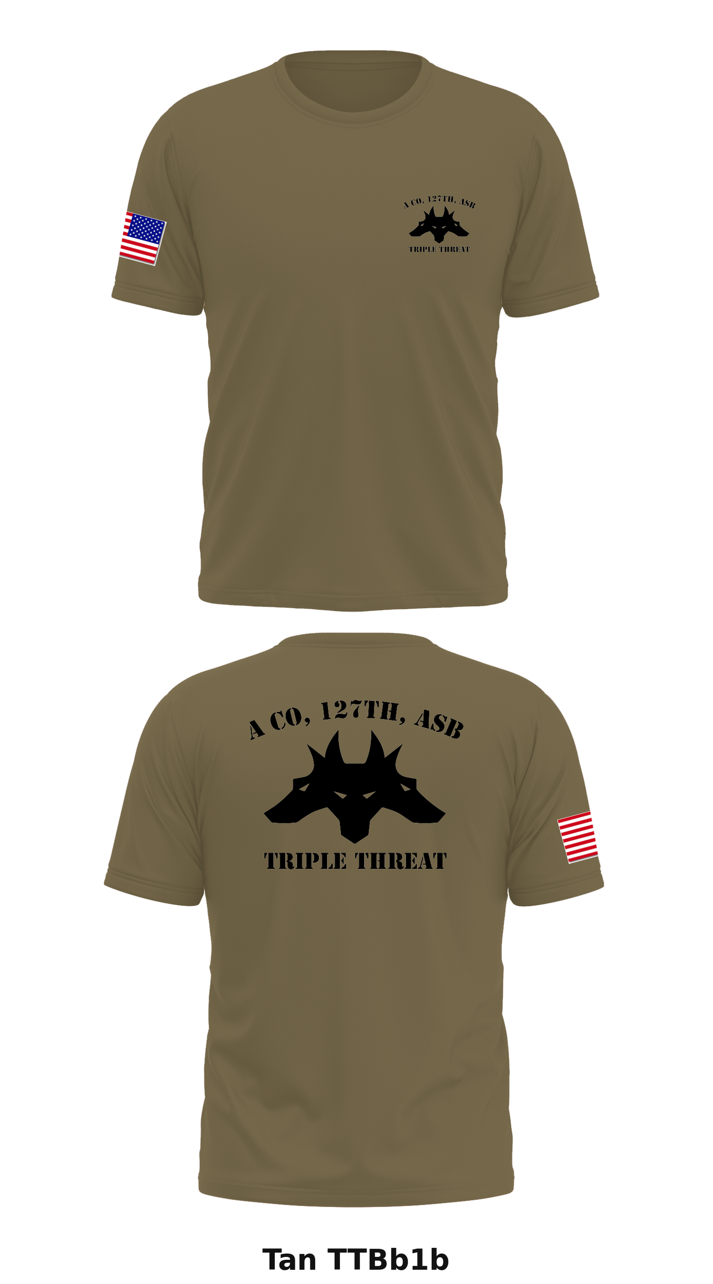 A Co, 127th, ASB Store 1 Core Men's SS Performance Tee - TTBb1b