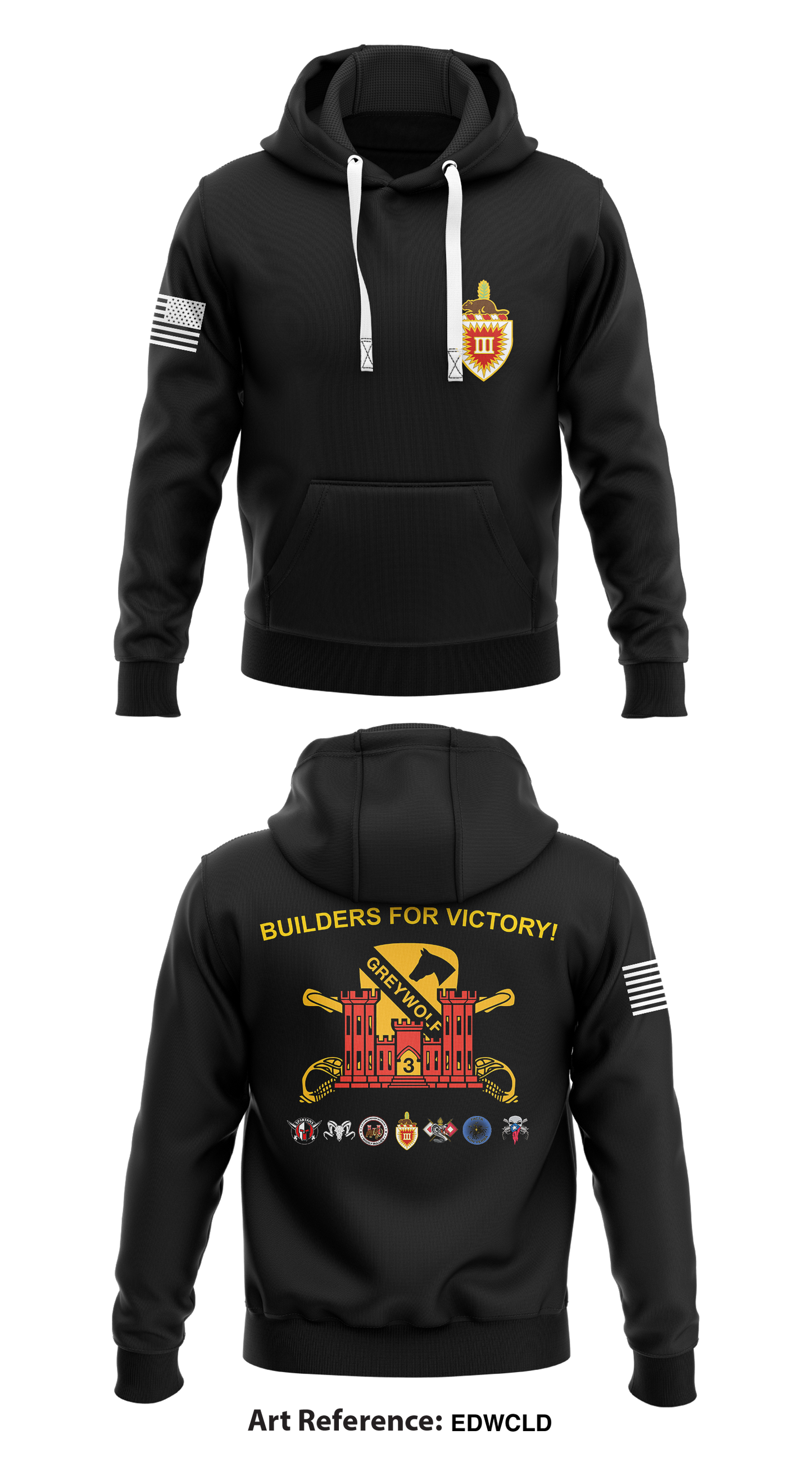 3rd Brigade Engineer Battalion Store 1 Core Men's Hooded Performance Sweatshirt - EDWCLD