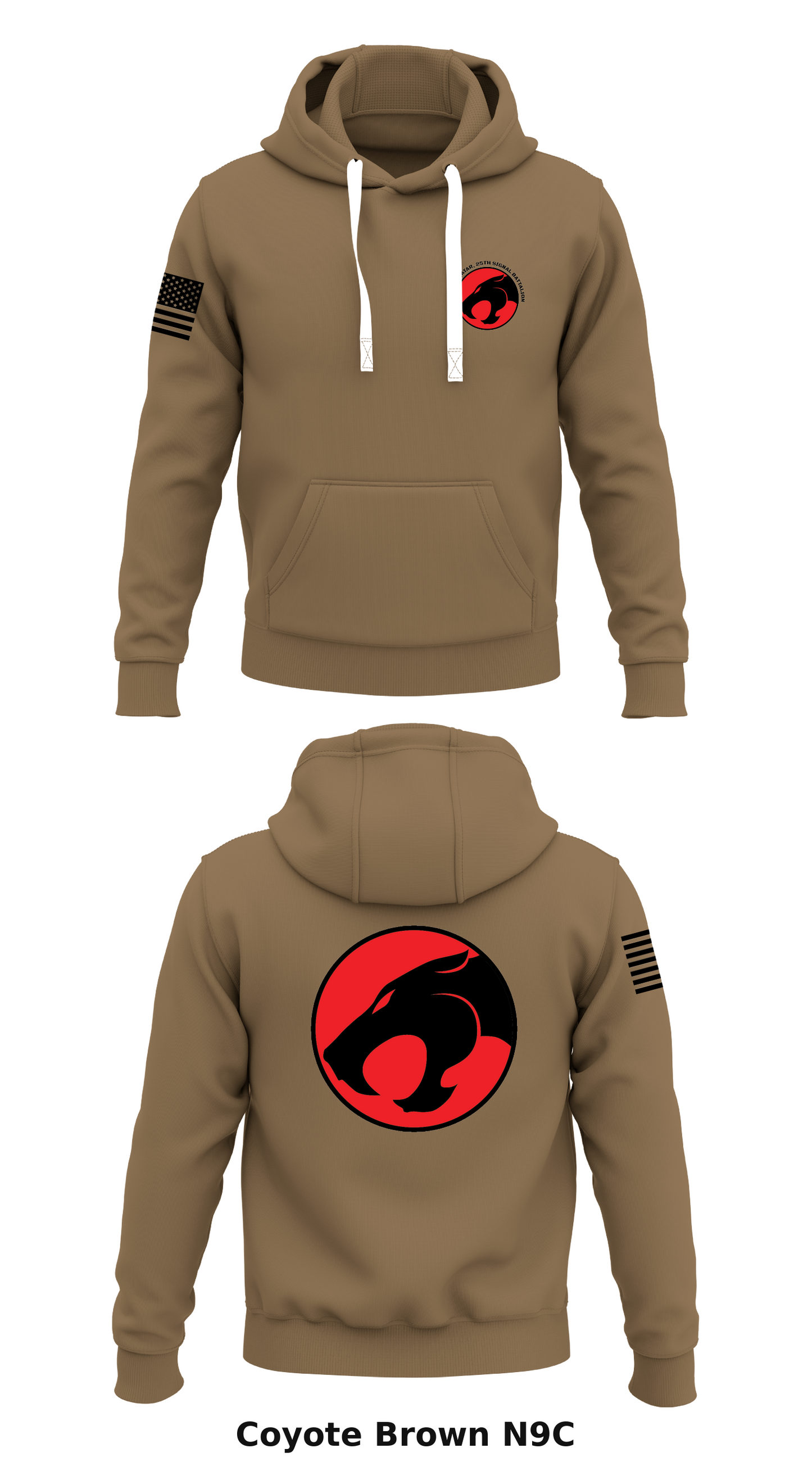 USANEC-QATAR, 25TH SIGNAL BATTALION Store 1 Core Men's Hooded Performance Sweatshirt - N9C