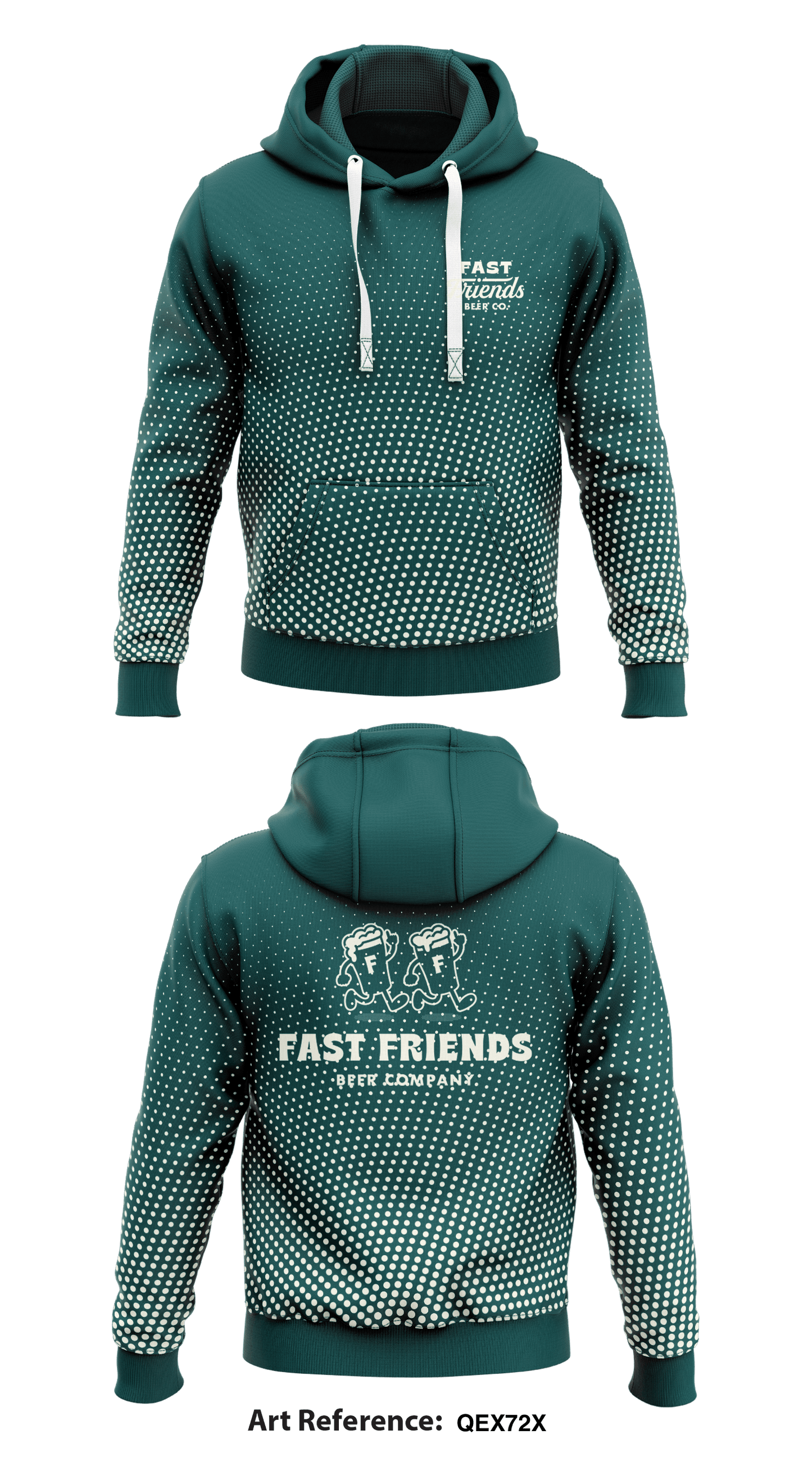 Fast Friends Beer Co Store 1 Core Men's Hooded Performance Sweatshirt - qeX72x