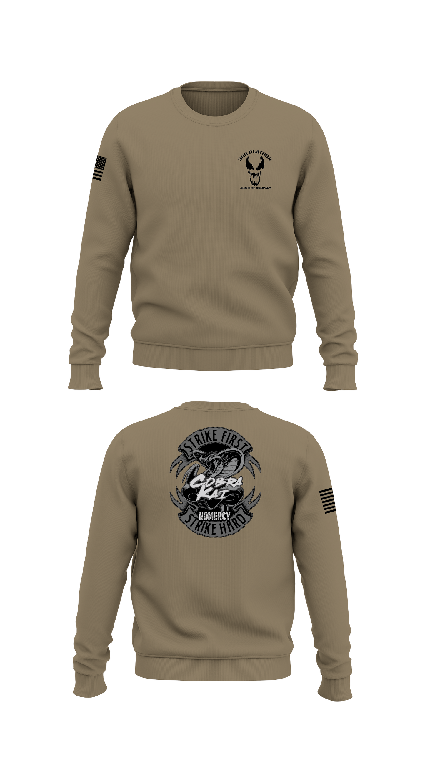 3rd Platoon 410th MP Company Store 1 Core Men's Crewneck Performance Sweatshirt - 48798966375