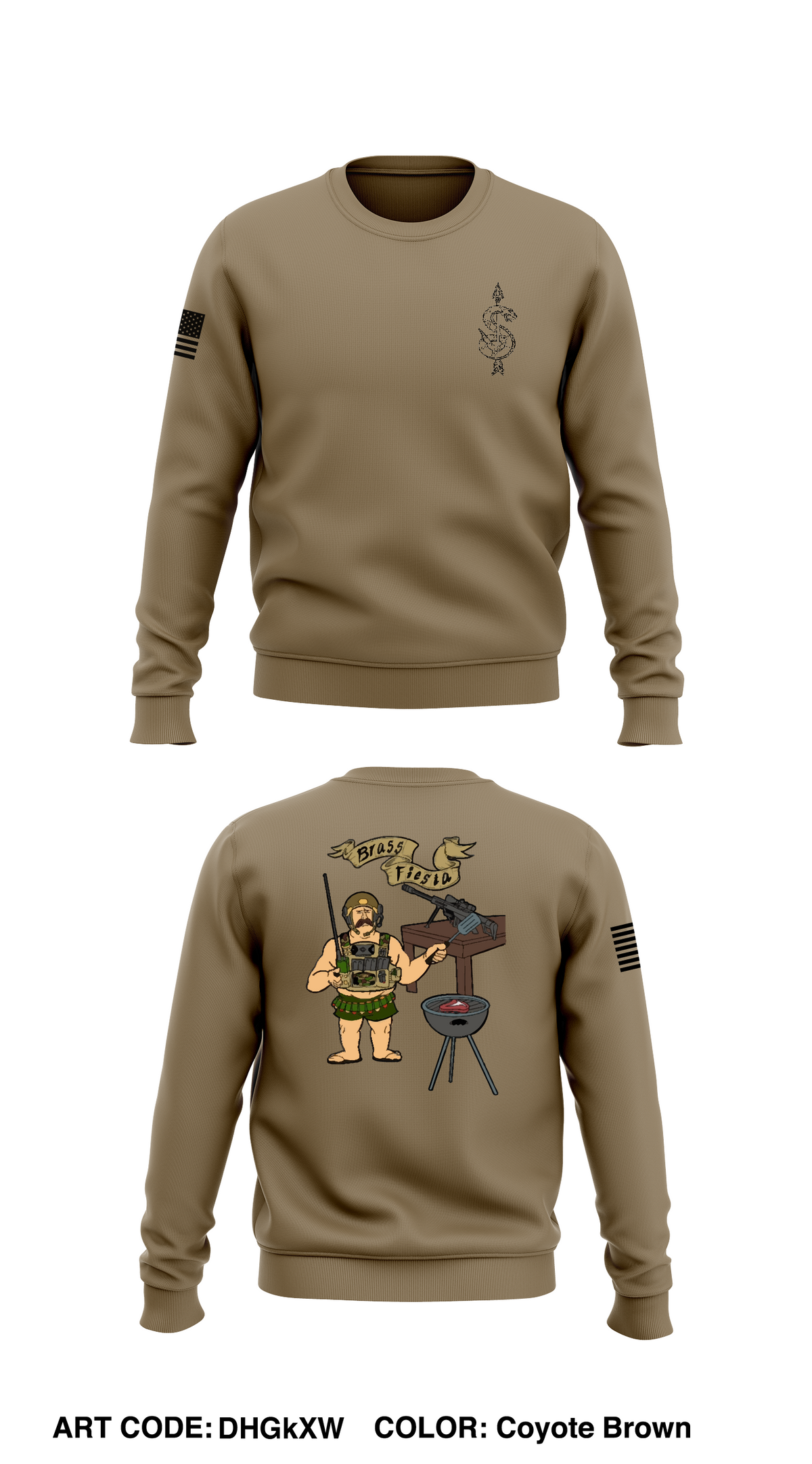 HHC 1/121 in/ 48th bgde Store 1 Core Men's Crewneck Performance Sweatshirt - DHGkXW