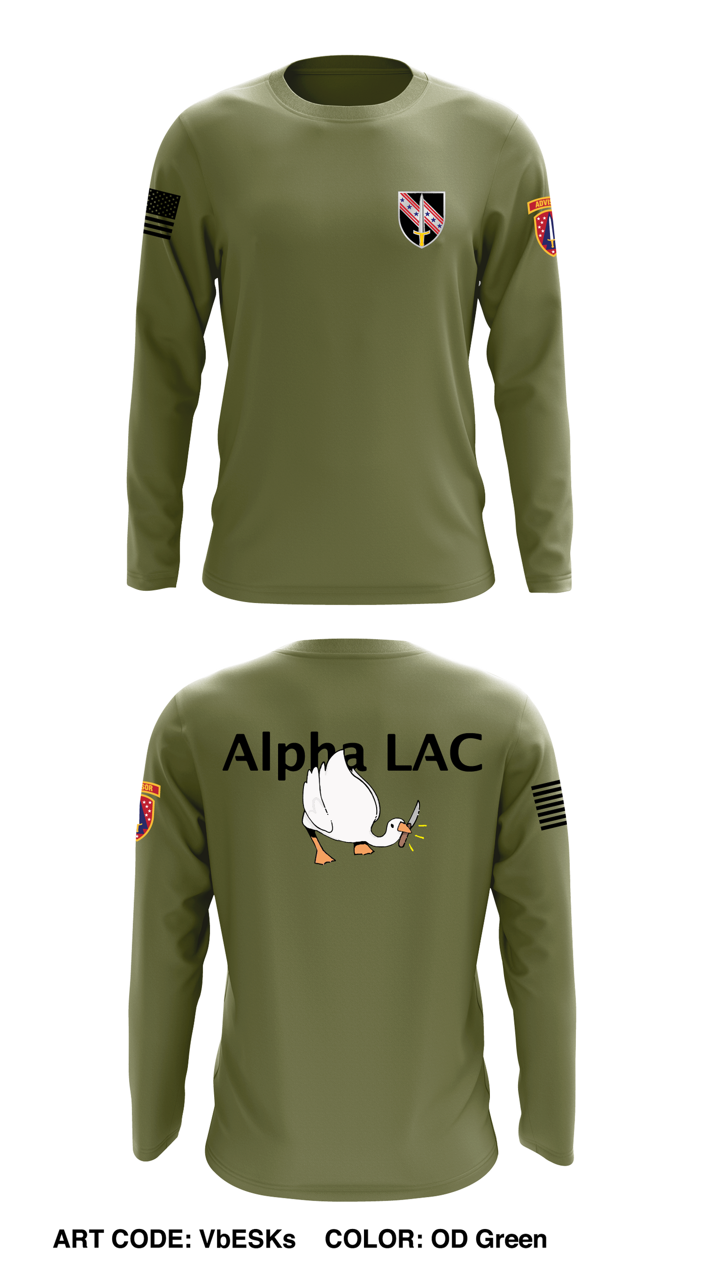 A Co, 6th BN, 54th SFAB Store 1 Core Men's LS Performance Tee - VbESKs