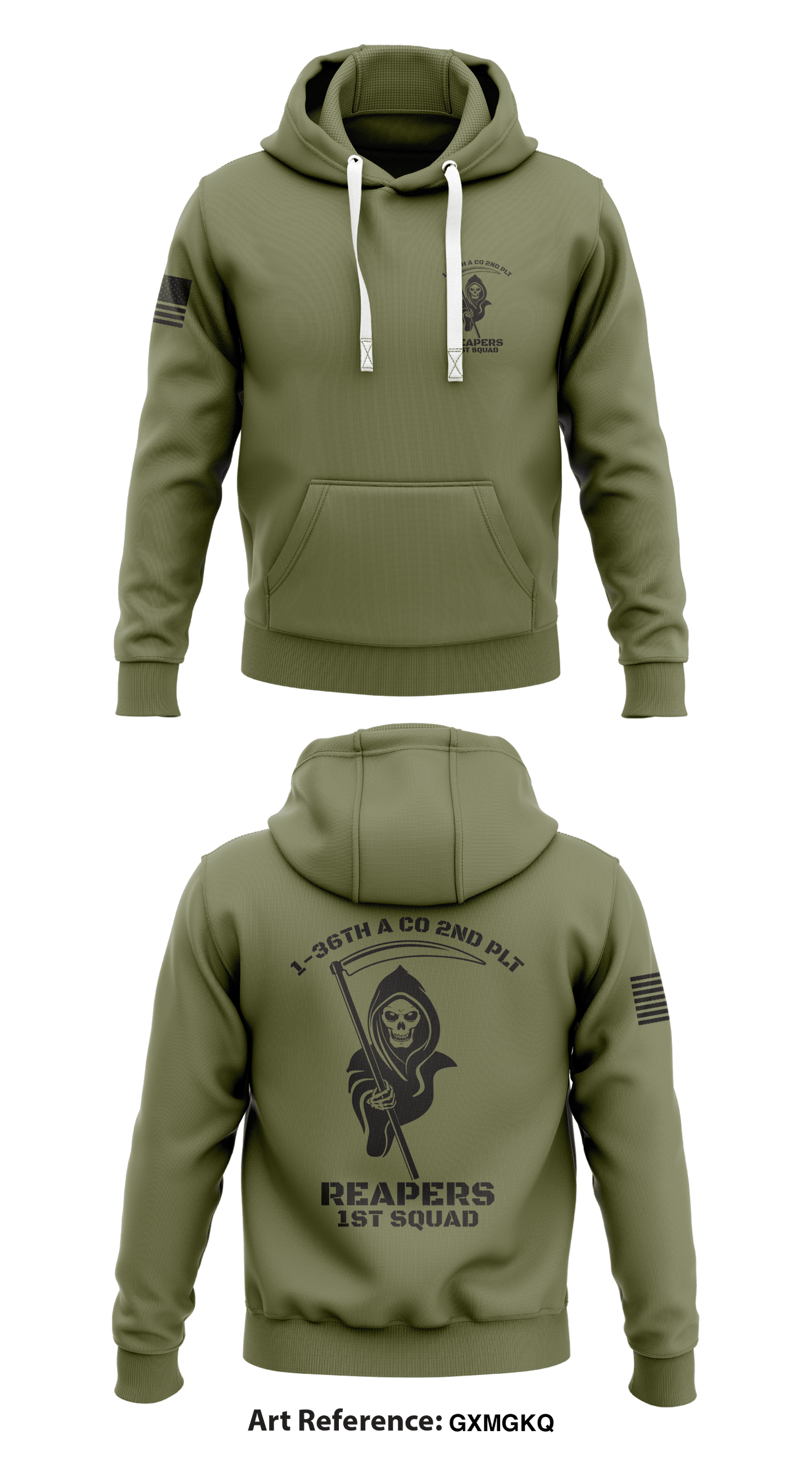 1-36th 2nd PLT Reapers Store 1 Core Men's Hooded Performance Sweatshirt - GXmGKq