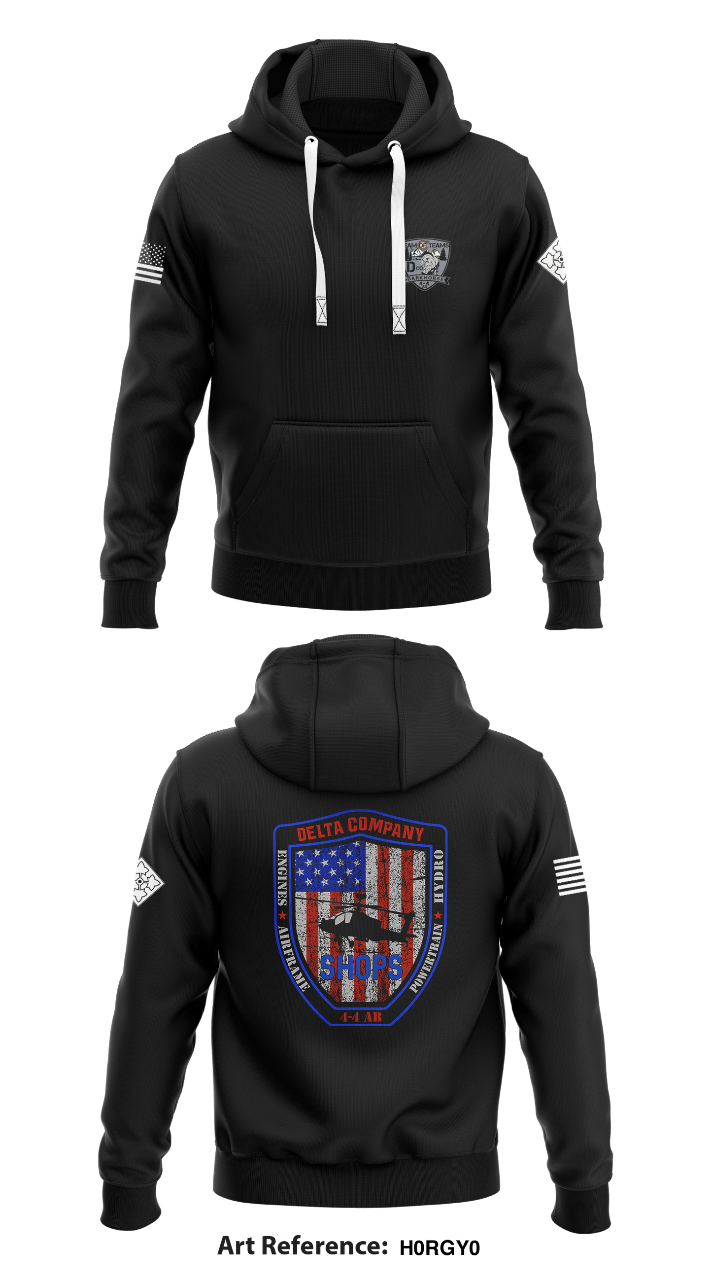 D. Co, 4-4 AB, 4th CAB Store 1 Core Men's Hooded Performance Sweatshirt - h0RgY0