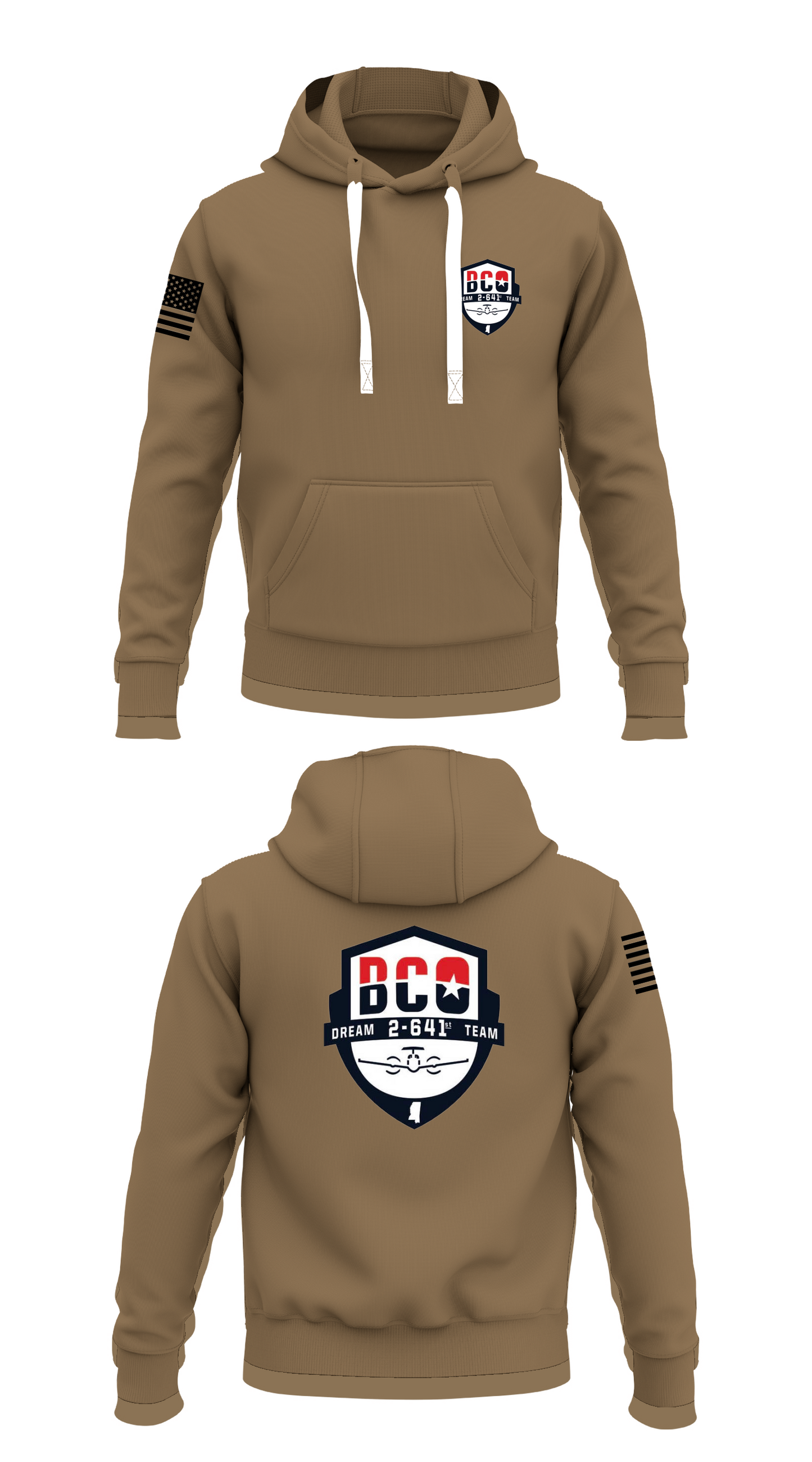 B Co 2-641st Store 1 Core Men's Hooded Performance Sweatshirt - 99215184932