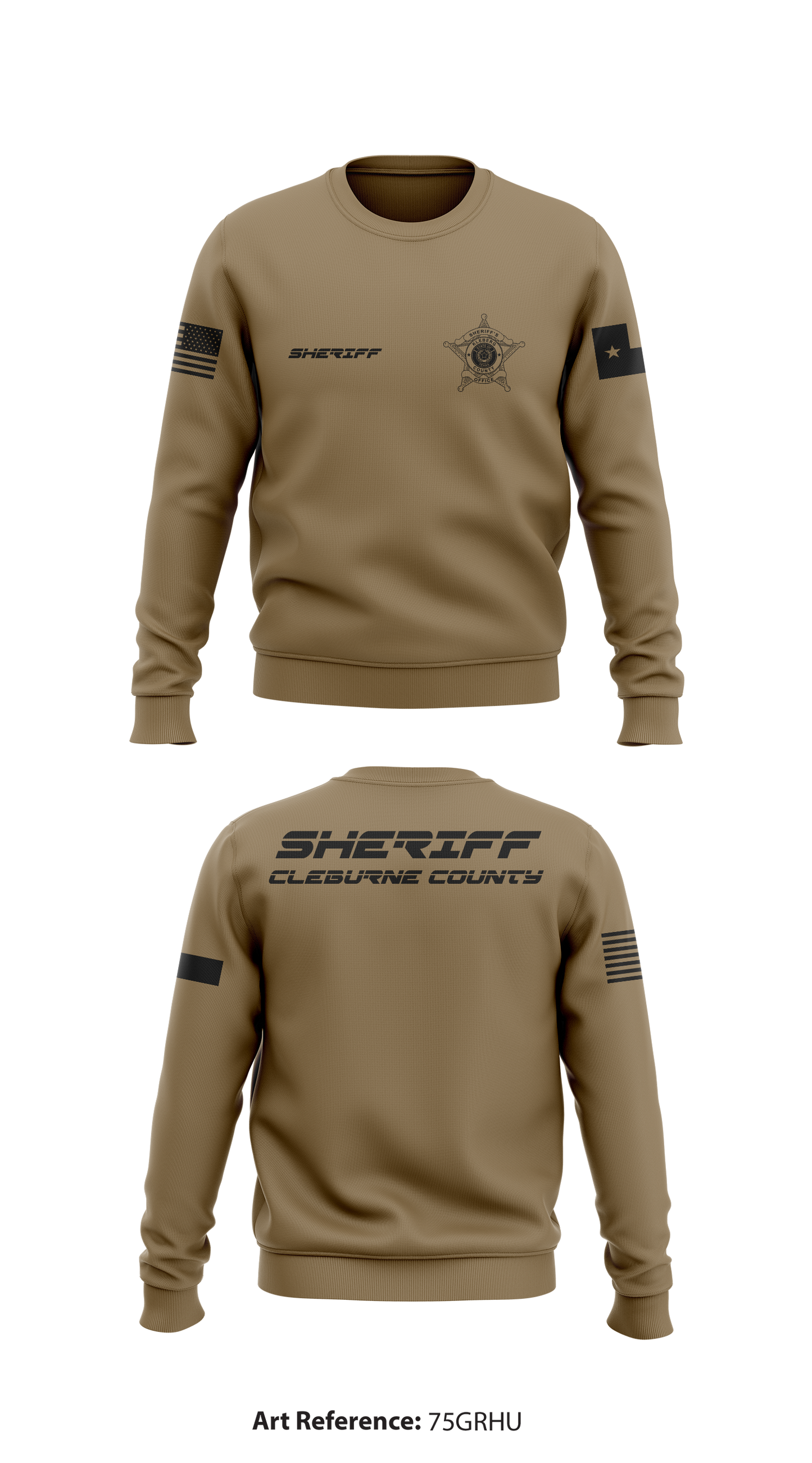 Kleberg county Store 1 Core Men's Crewneck Performance Sweatshirt - 75grHu