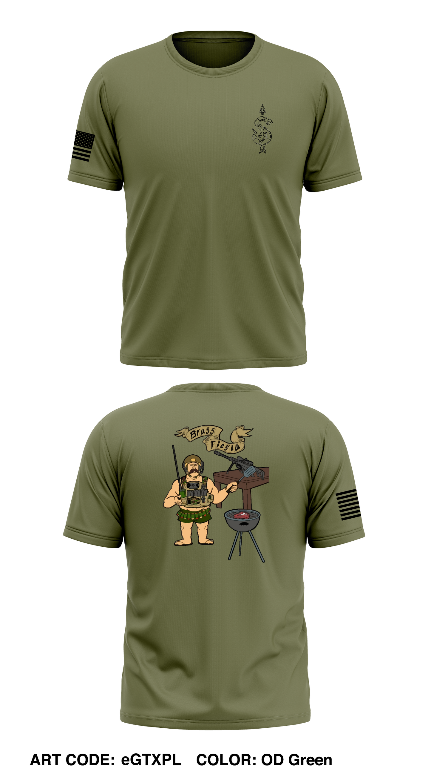HHC 1/121 in/ 48th bgde Store 1 Core Men's SS Performance Tee - eGTXPL