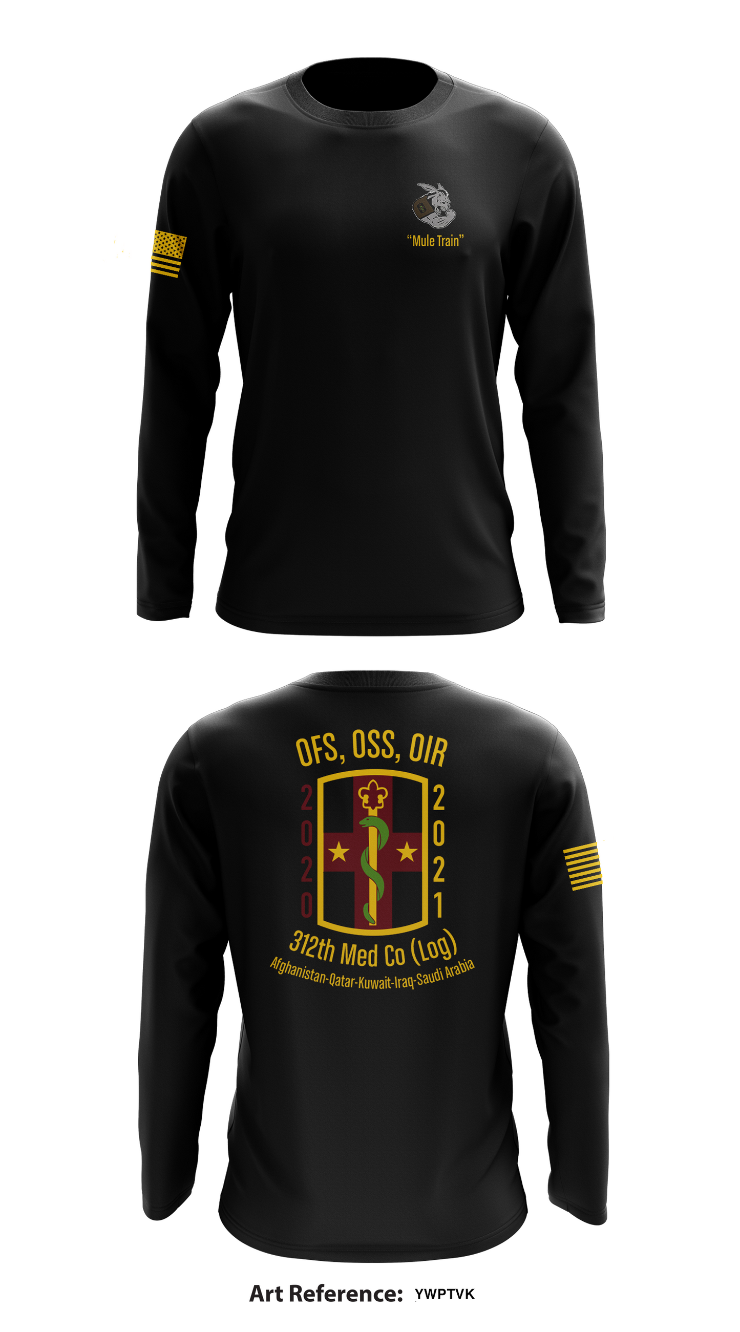 312th Med Log Co Store 1 Core Men's LS Performance Tee - yWPTvk