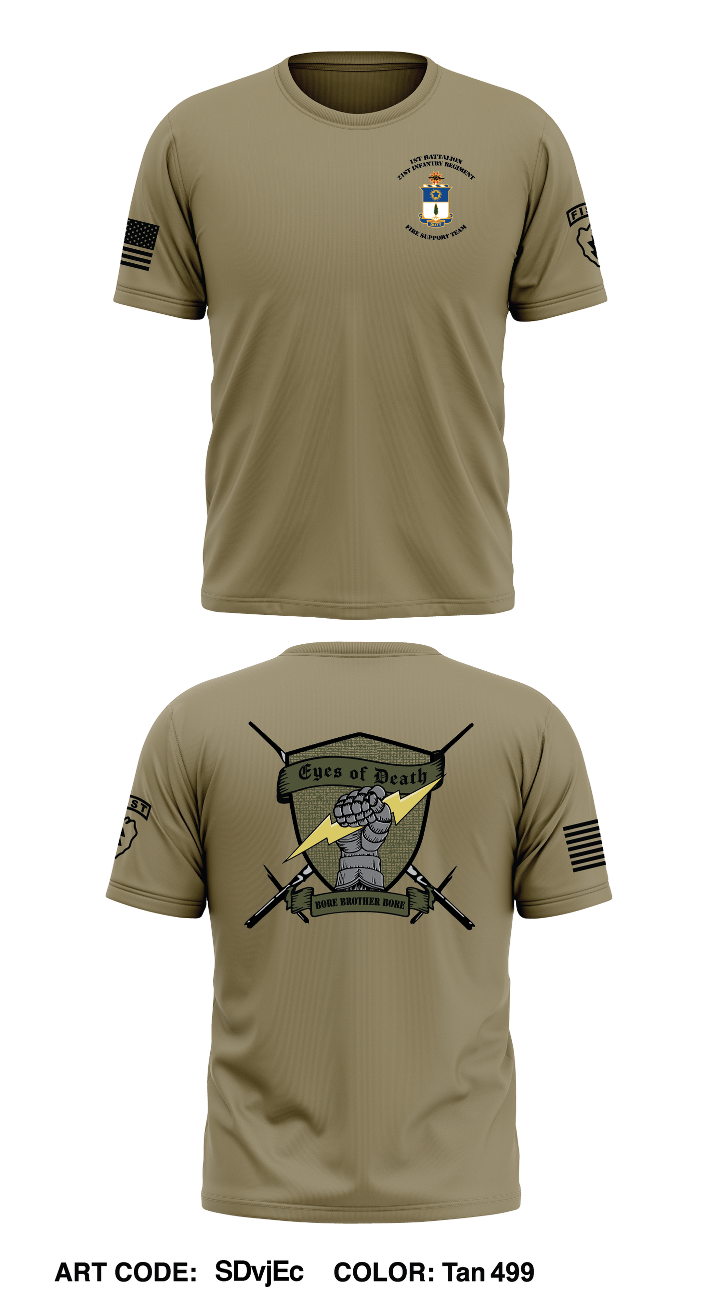 1-21 IN Fire Support Element Store 1 Core Men's SS Performance Tee - sceCH6