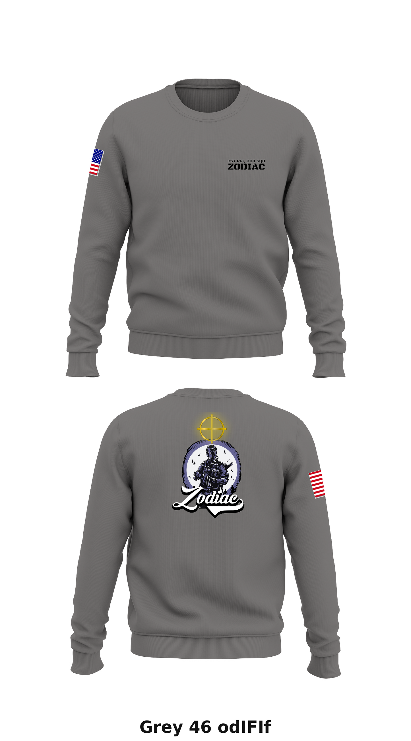 1st PLT, 3rd SQD, Zodiac Store 1 Core Men's Crewneck Performance Sweatshirt - odIFIf