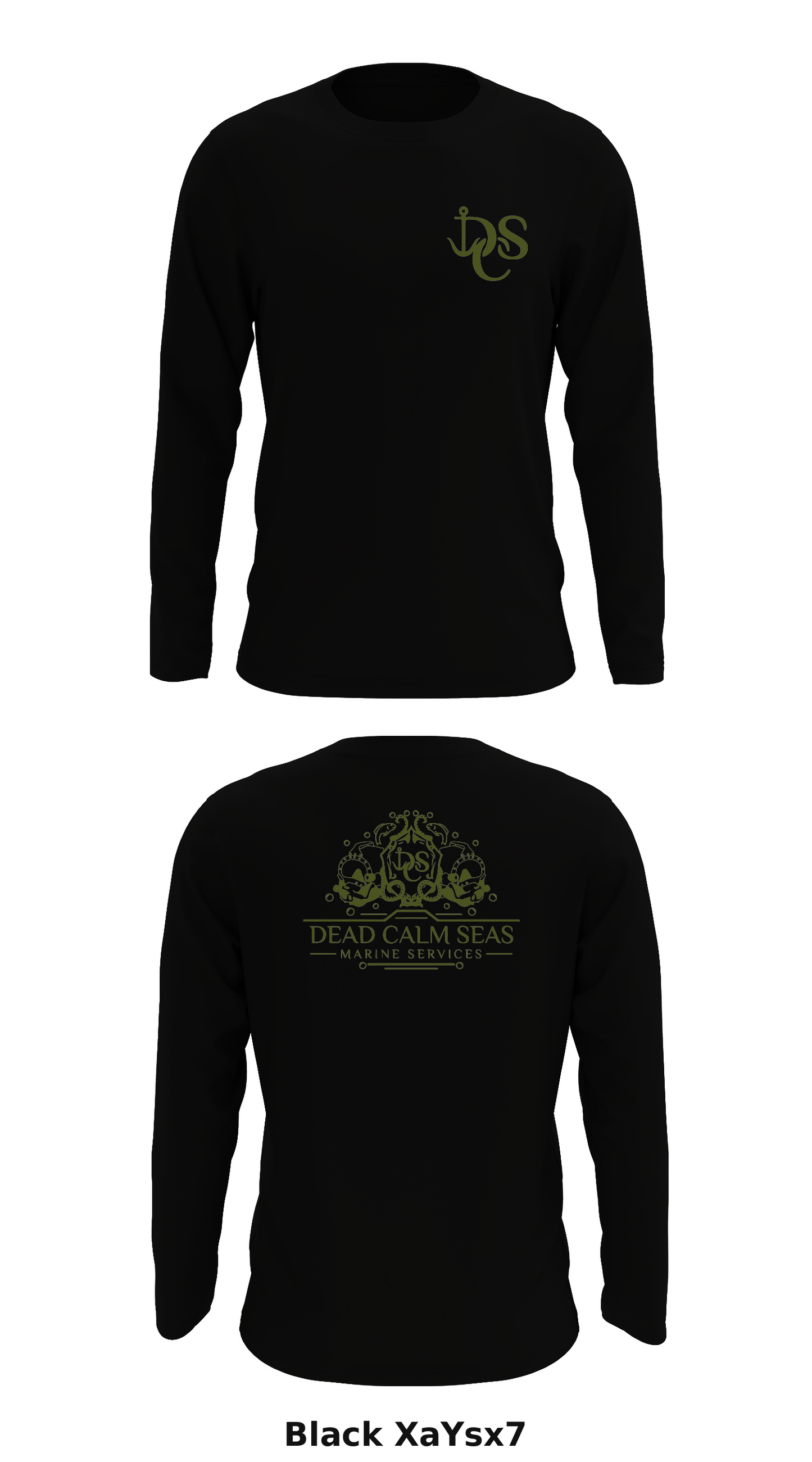 Dead Calm Seas Marine Services Store 1 Core Men's LS Performance Tee - XaYsx7