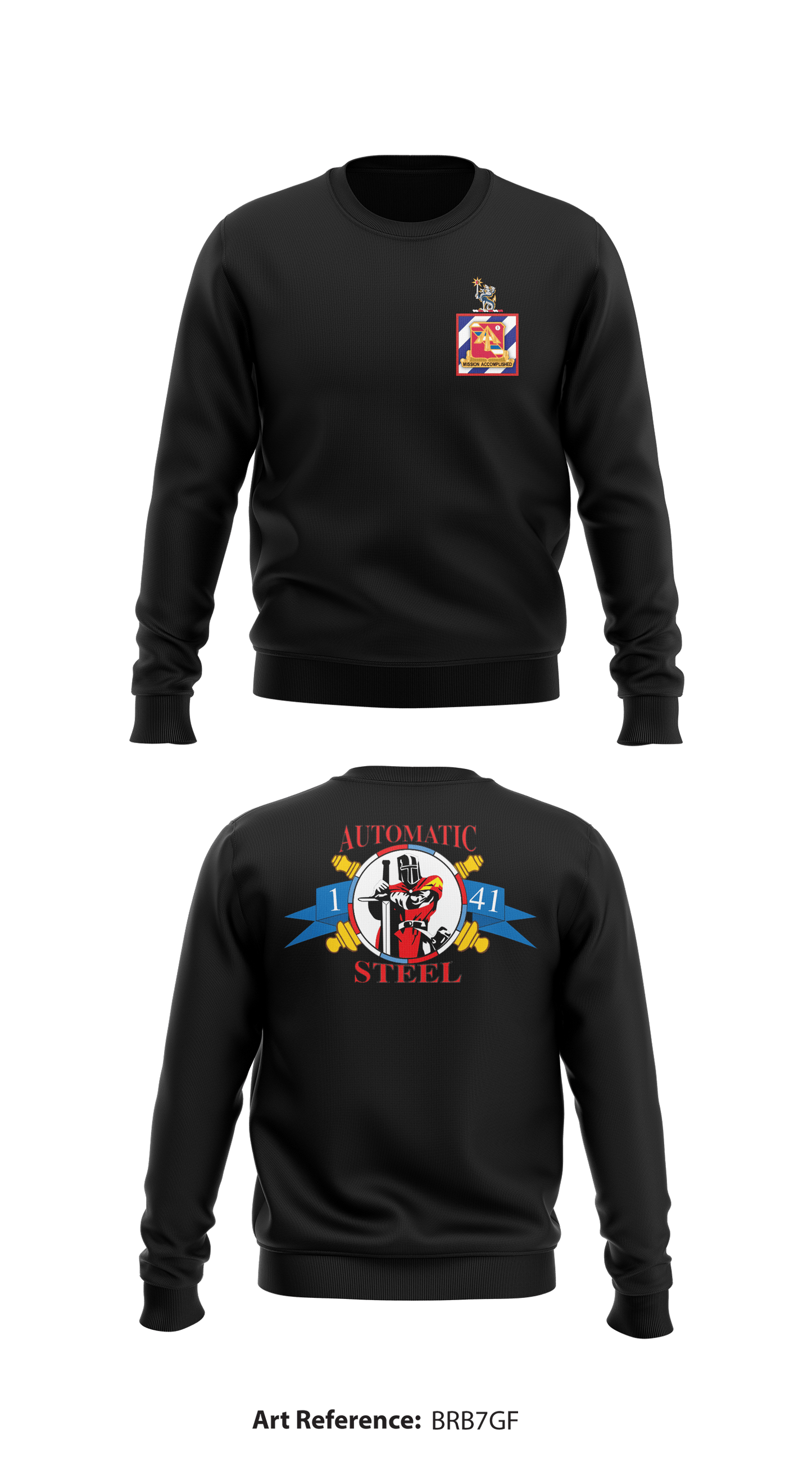 A BTRY 1-41 FA Store 1 Core Men's Crewneck Performance Sweatshirt - BRB7gF
