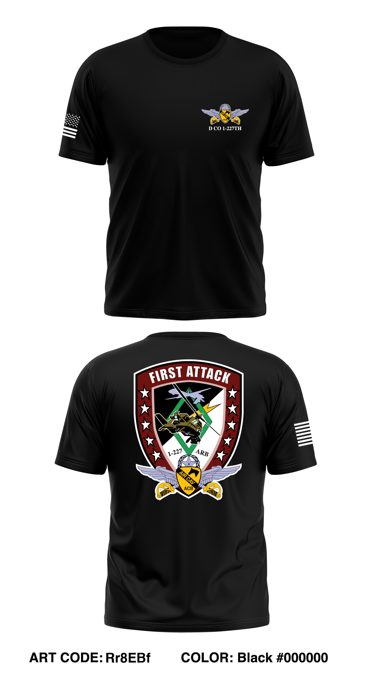 D Co 1-227th Store 1 Core Men's SS Performance Tee - Rr8EBf