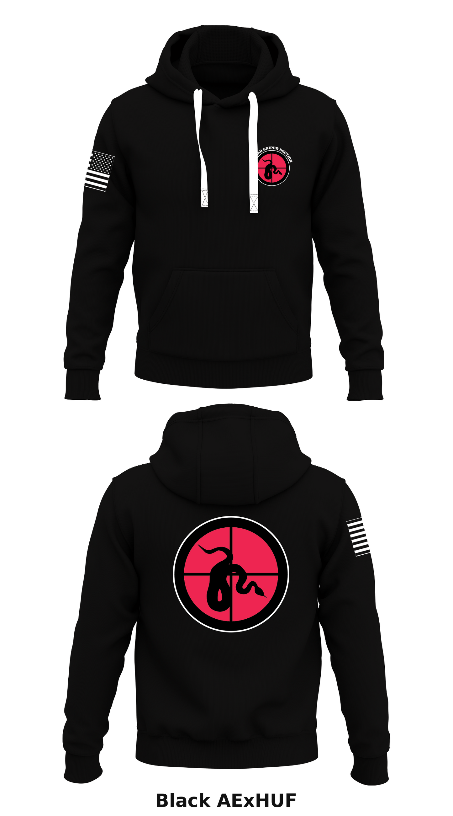 1-68AR Sniper Section Store 1 Core Men's Hooded Performance Sweatshirt - AExHUF
