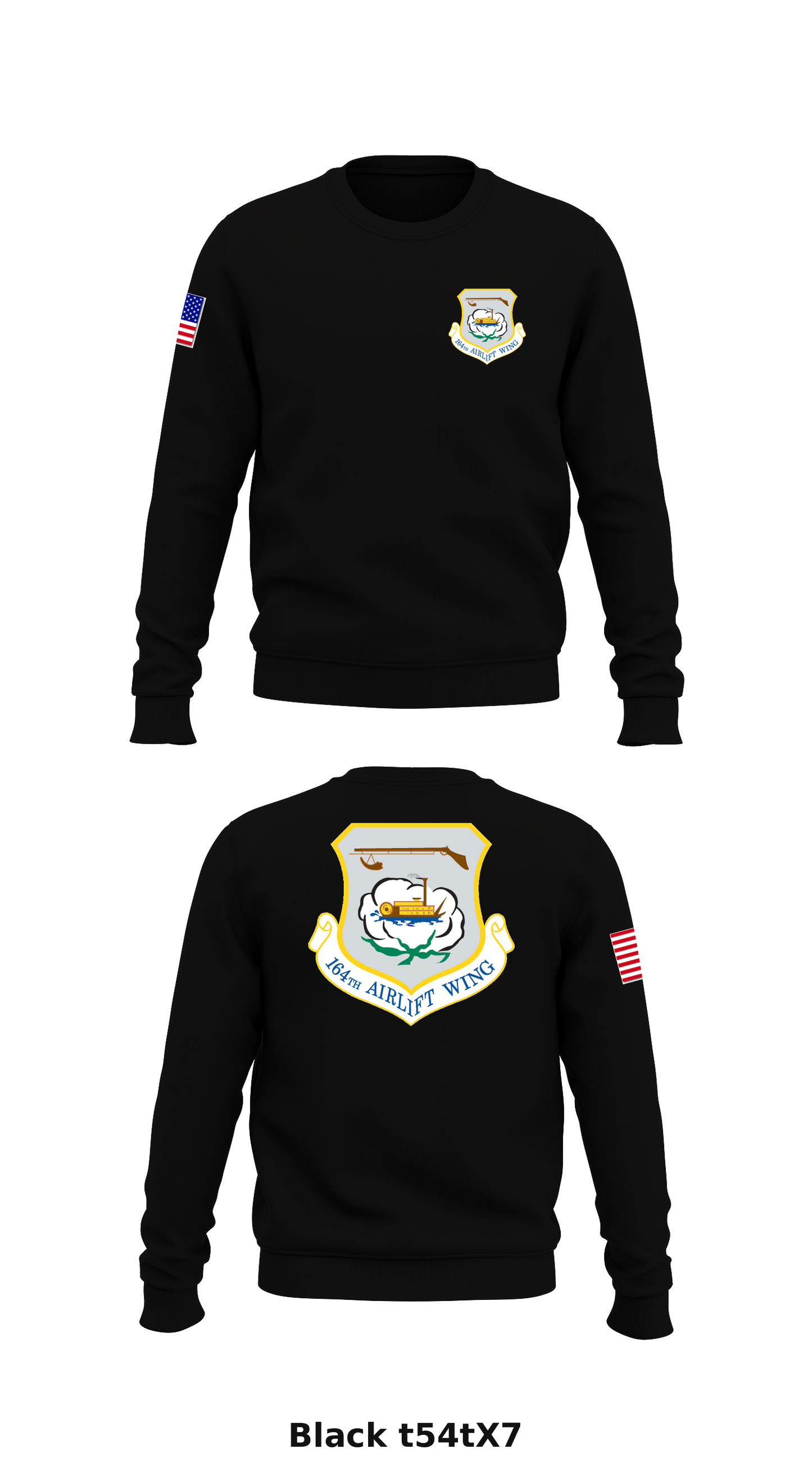 164th Airlift Wing Store 1 Core Men's Crewneck Performance Sweatshirt - t54tX7