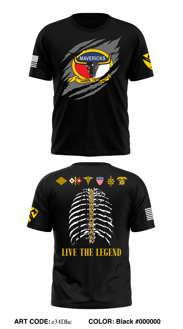 HHBN, 1st Cavalry Division Store 1 Core Men's SS Performance Tee - e34Dhc