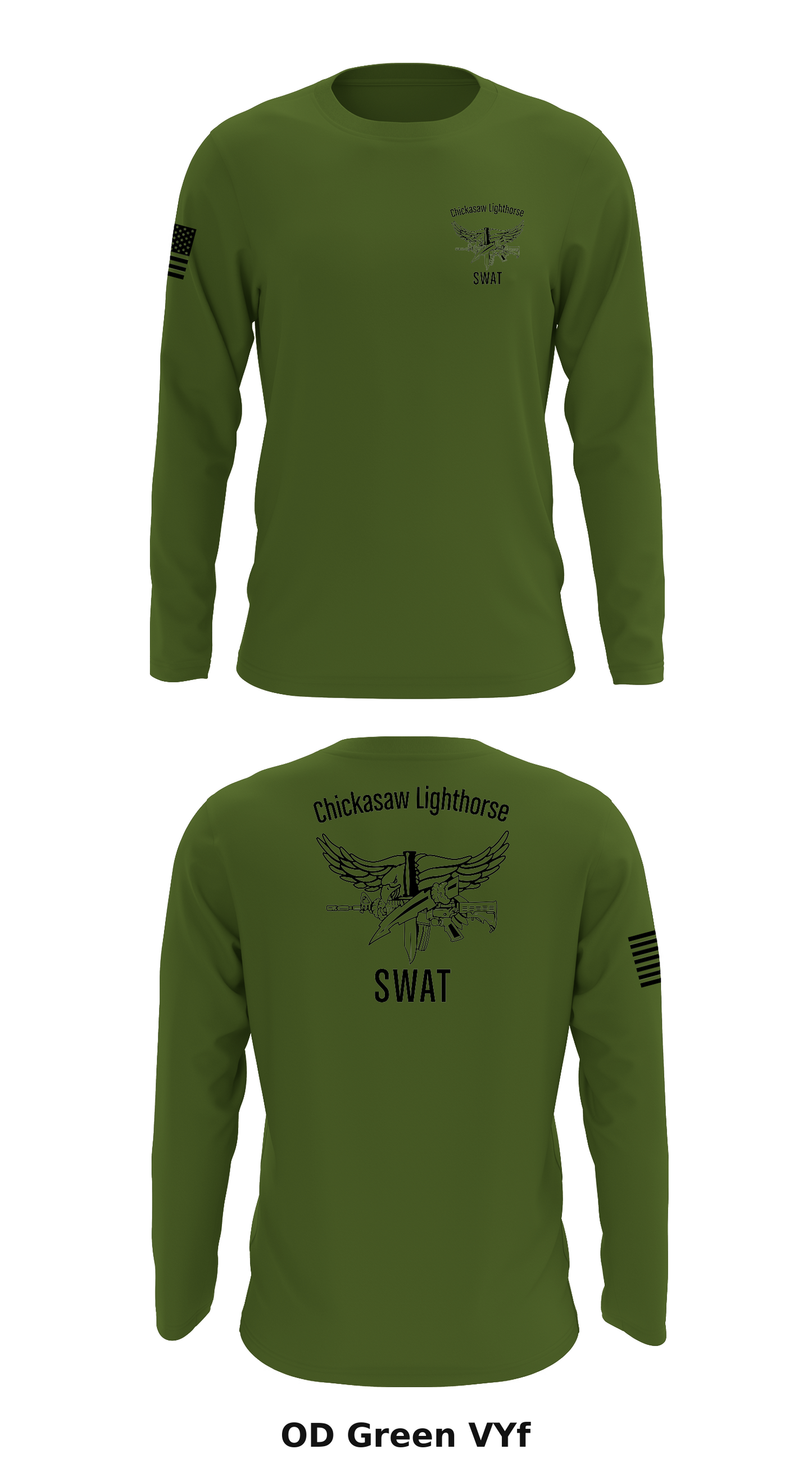 Chickasaw Lighthorse SWAT Store 1 Core Men's LS Performance Tee - VYf
