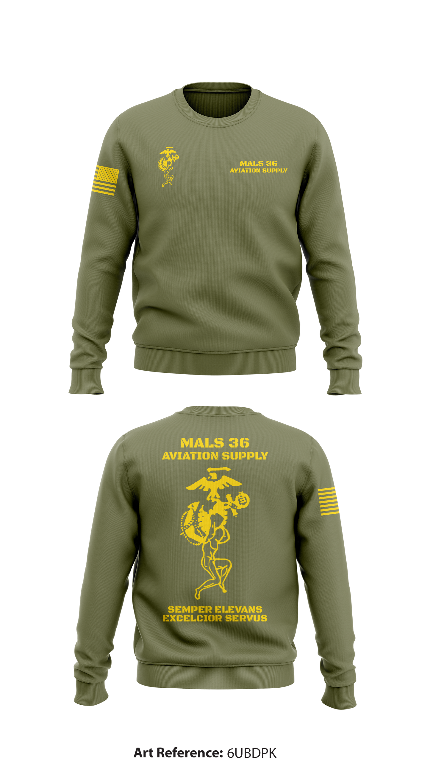 MALS 36 Aviation Supply Store 1 Core Men's Crewneck Performance Sweatshirt - 6uBdPk