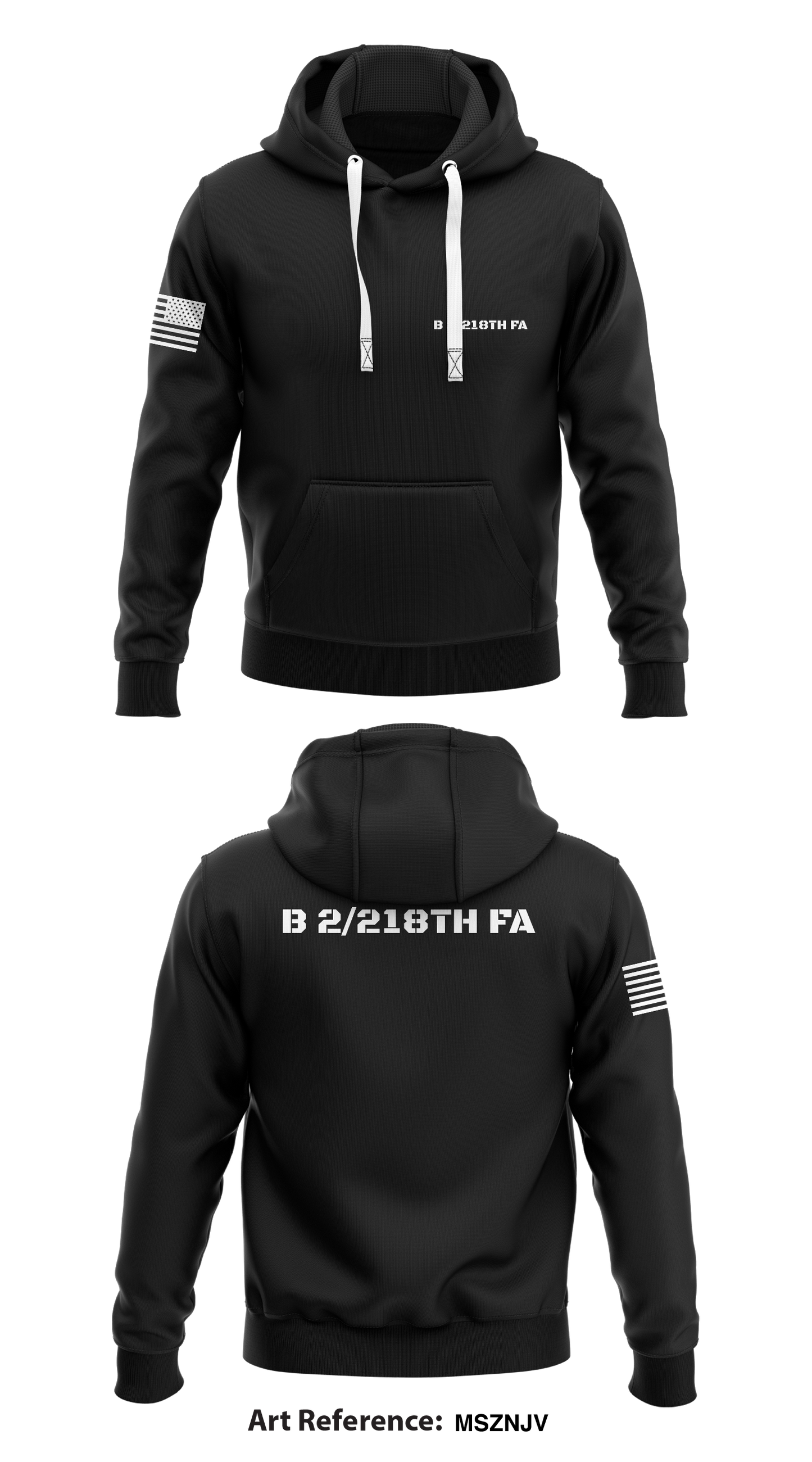 B 2/218th FA Store 1 Core Men's Hooded Performance Sweatshirt - MSznJV