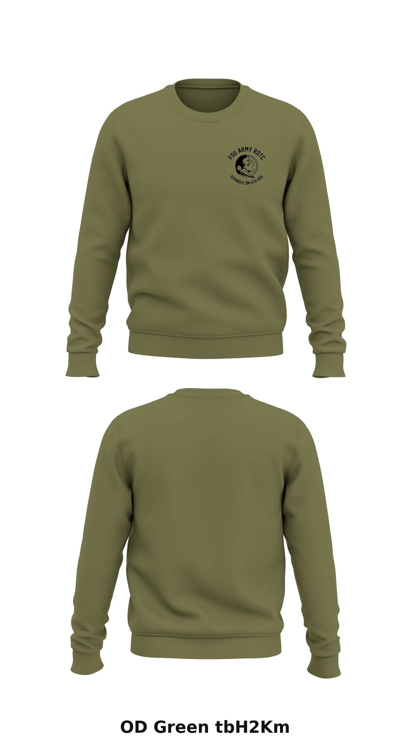 FSU Army ROTC, Seminole BN, 6th B Store 1 Core Men's Crewneck Performance Sweatshirt - tbH2Km