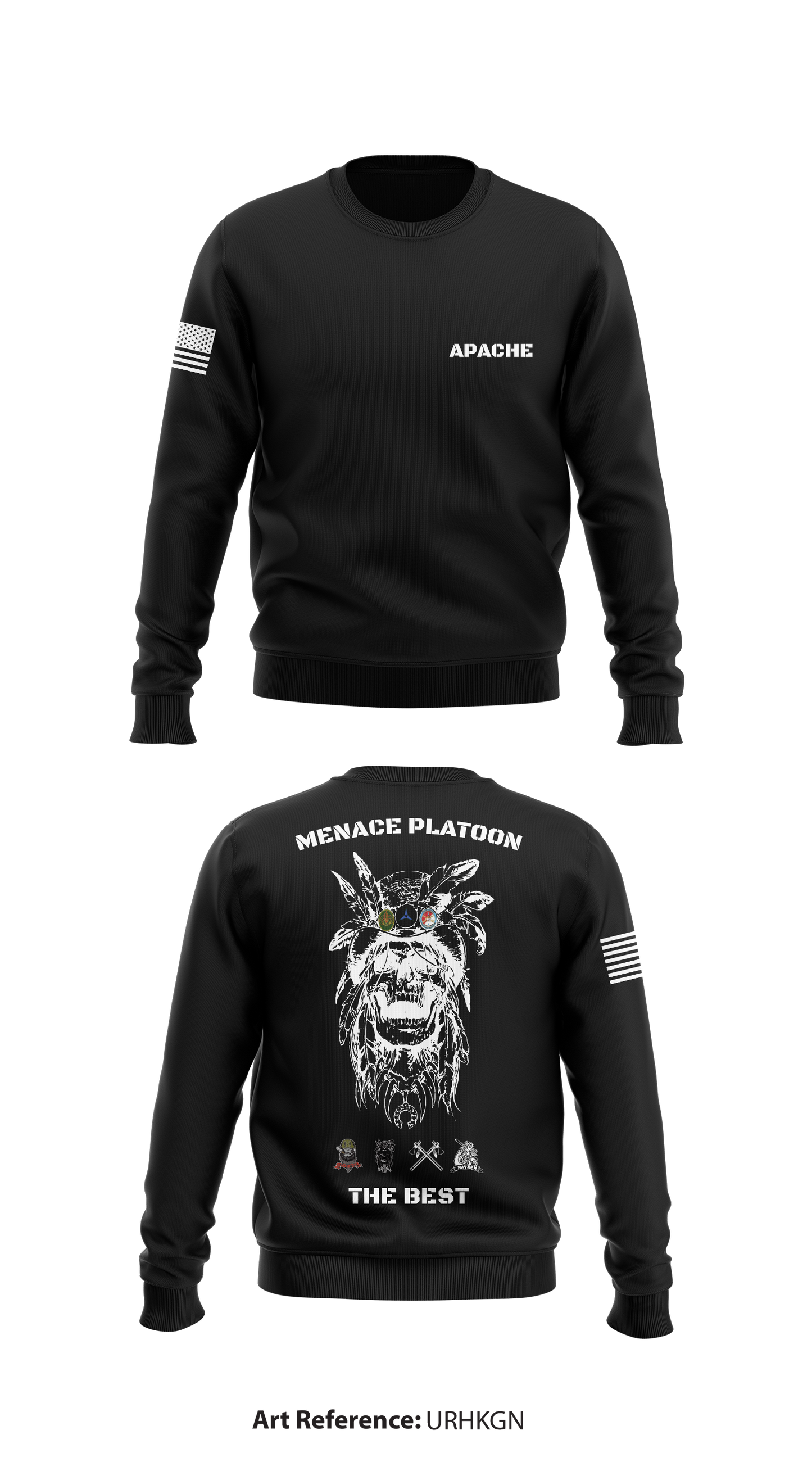 Apache, 1/3D CR Store 1 Core Men's Crewneck Performance Sweatshirt - URHKGn