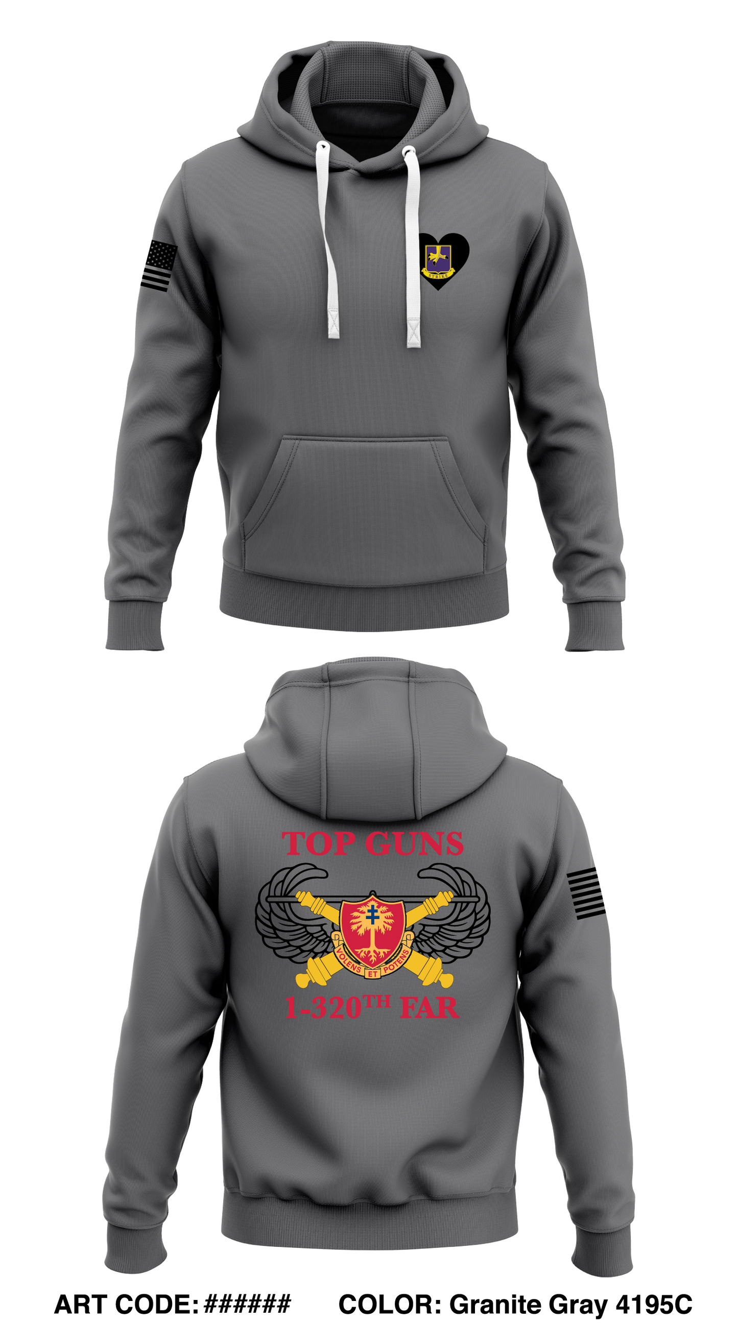 1-32 FAR, 2 BCT, 11st ABN DIV Store 1 Core Men's Hooded Performance Sweatshirt - fYayHJ