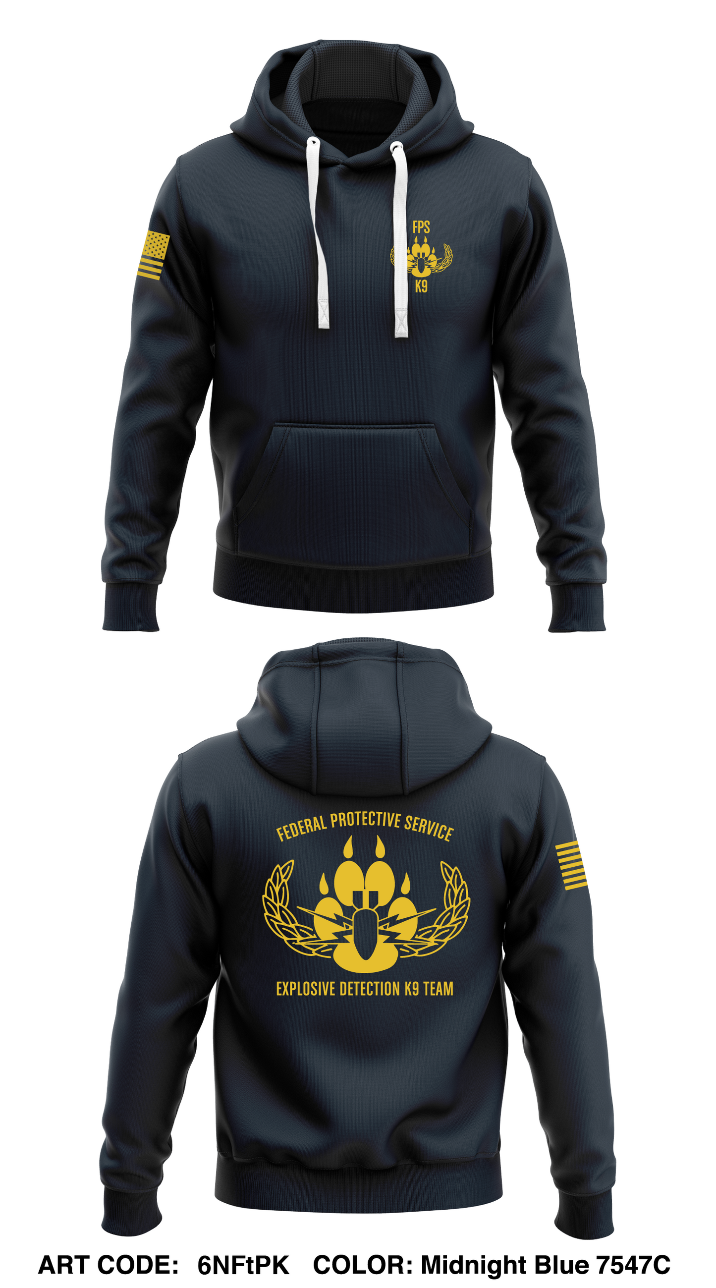 FPS K9 Store 1 Core Men's Hooded Performance Sweatshirt - 6NFtPK