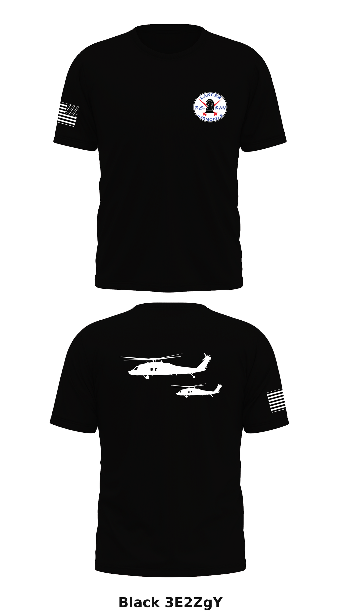 B Co 5-101 Lancers Store 1 Core Men's SS Performance Tee - 3E2ZgY
