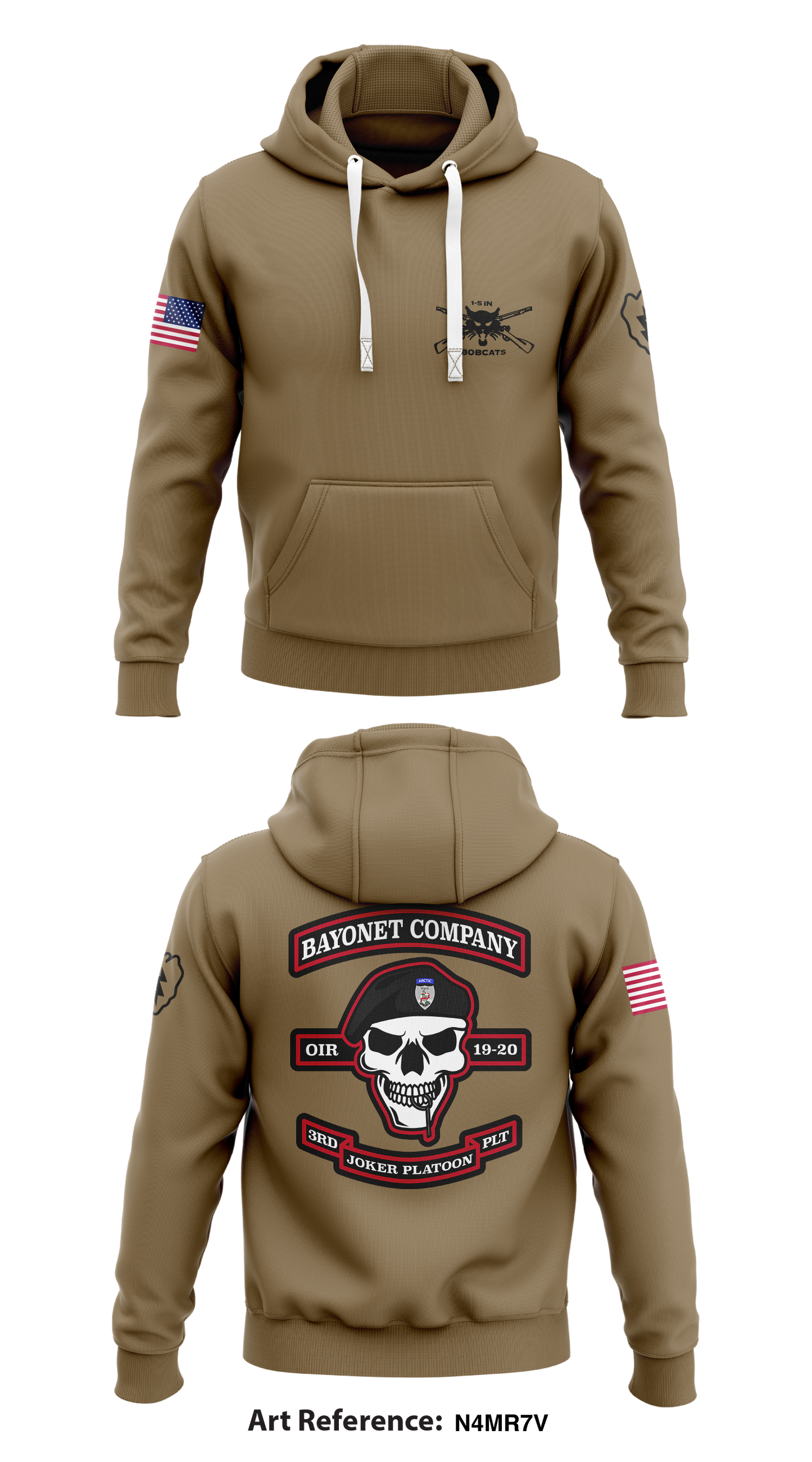 B Co 1-5 IN 1/25 SBCT Store 1 Core Men's Hooded Performance Sweatshirt - n4MR7V