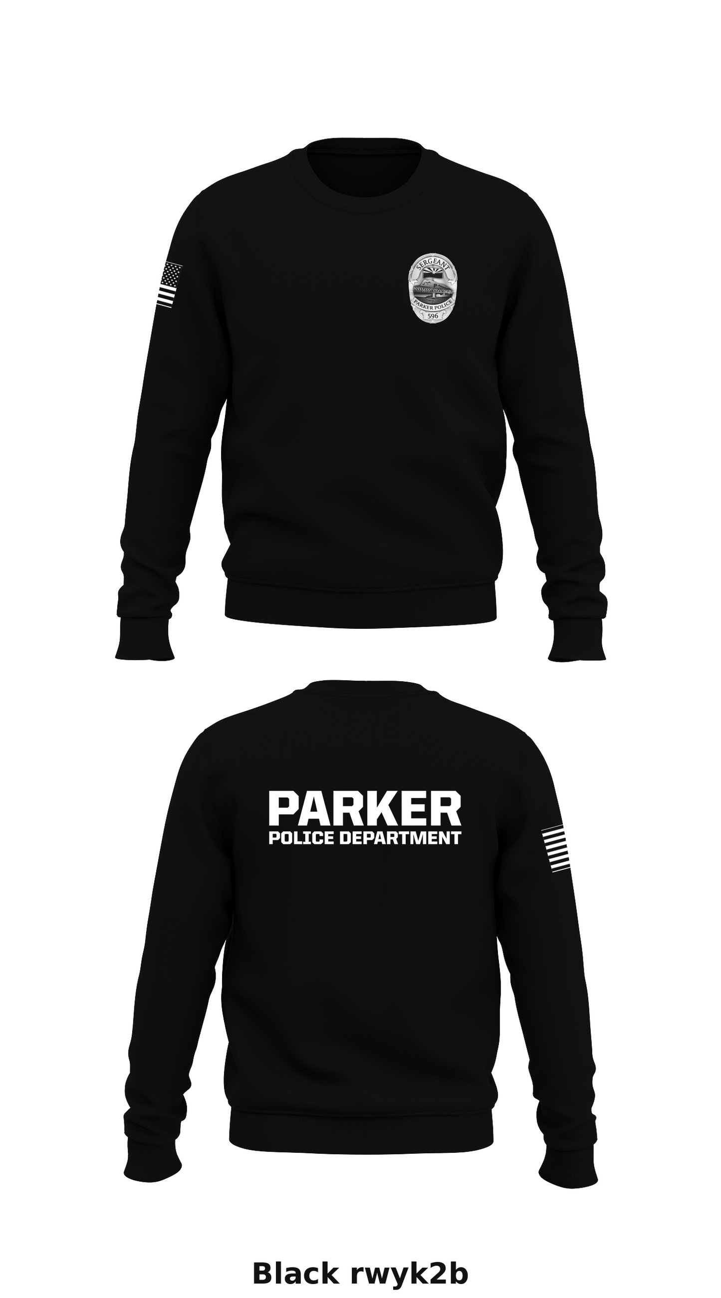 PARKER POLICE DEPARTMENT Store 1 Core Men's Crewneck Performance Sweatshirt - rwyk2b