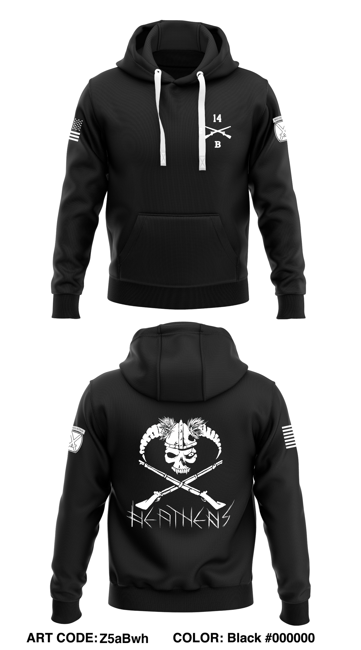 3rd PLT B Co 2nd BN 14th IN Store 1 Core Men's Hooded Performance Sweatshirt - Z5aBwh