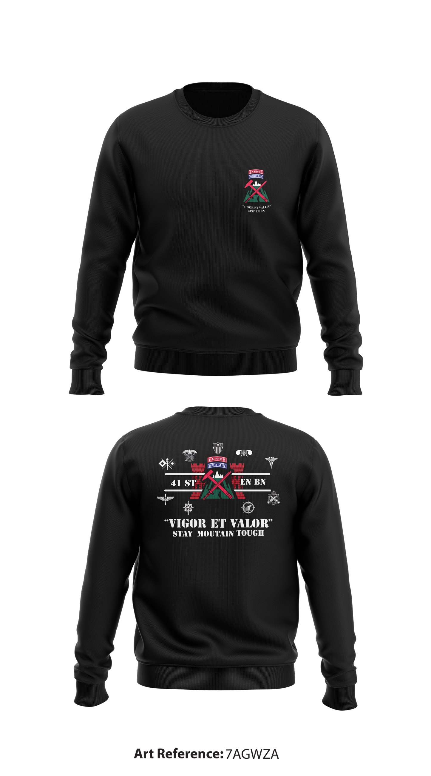 41st Engineer Battalion Store 1 Core Men's Crewneck Performance Sweatshirt - 7aGwzA