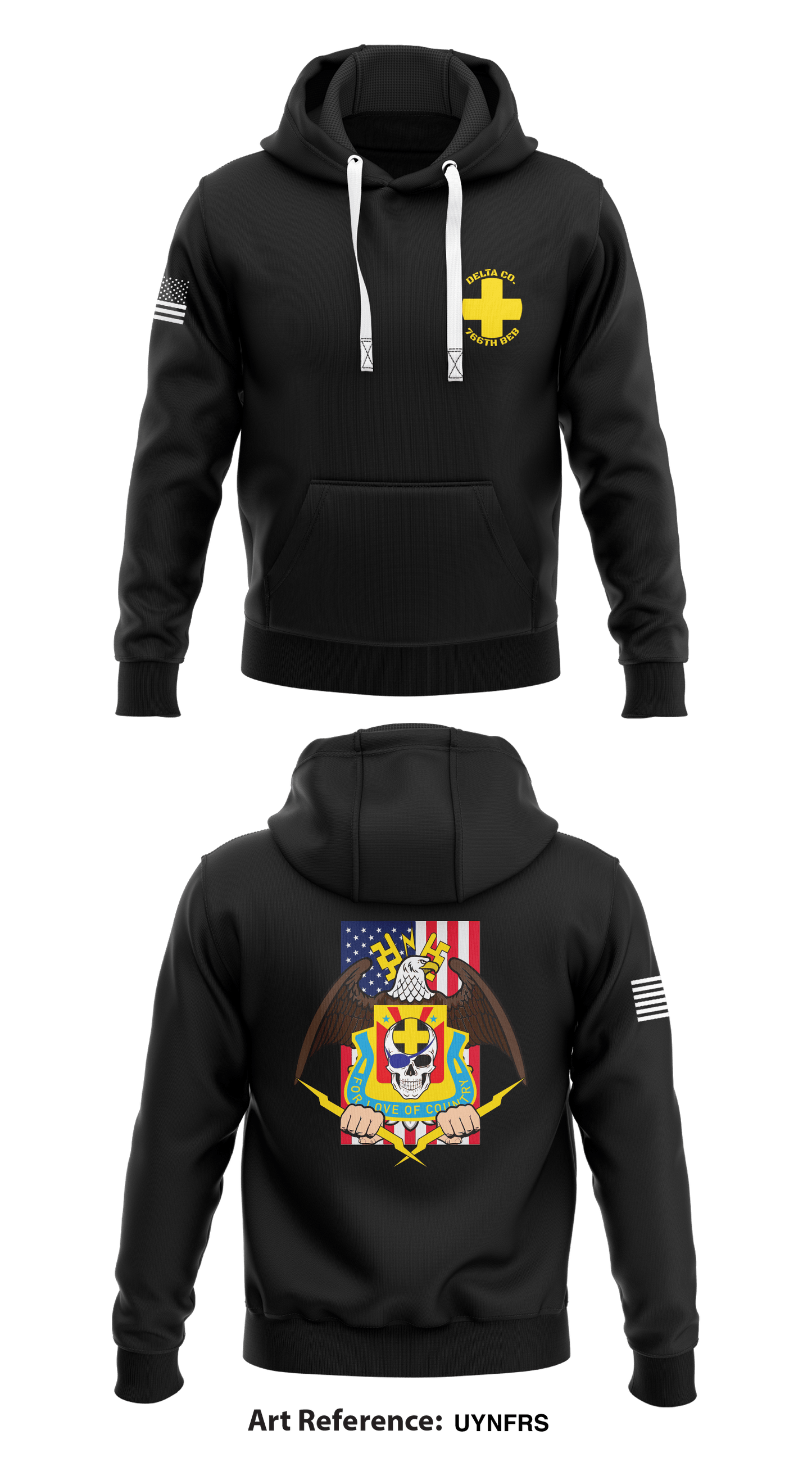 Delt Co., 766th BEB Store 1 Core Men's Hooded Performance Sweatshirt - uyNfRs
