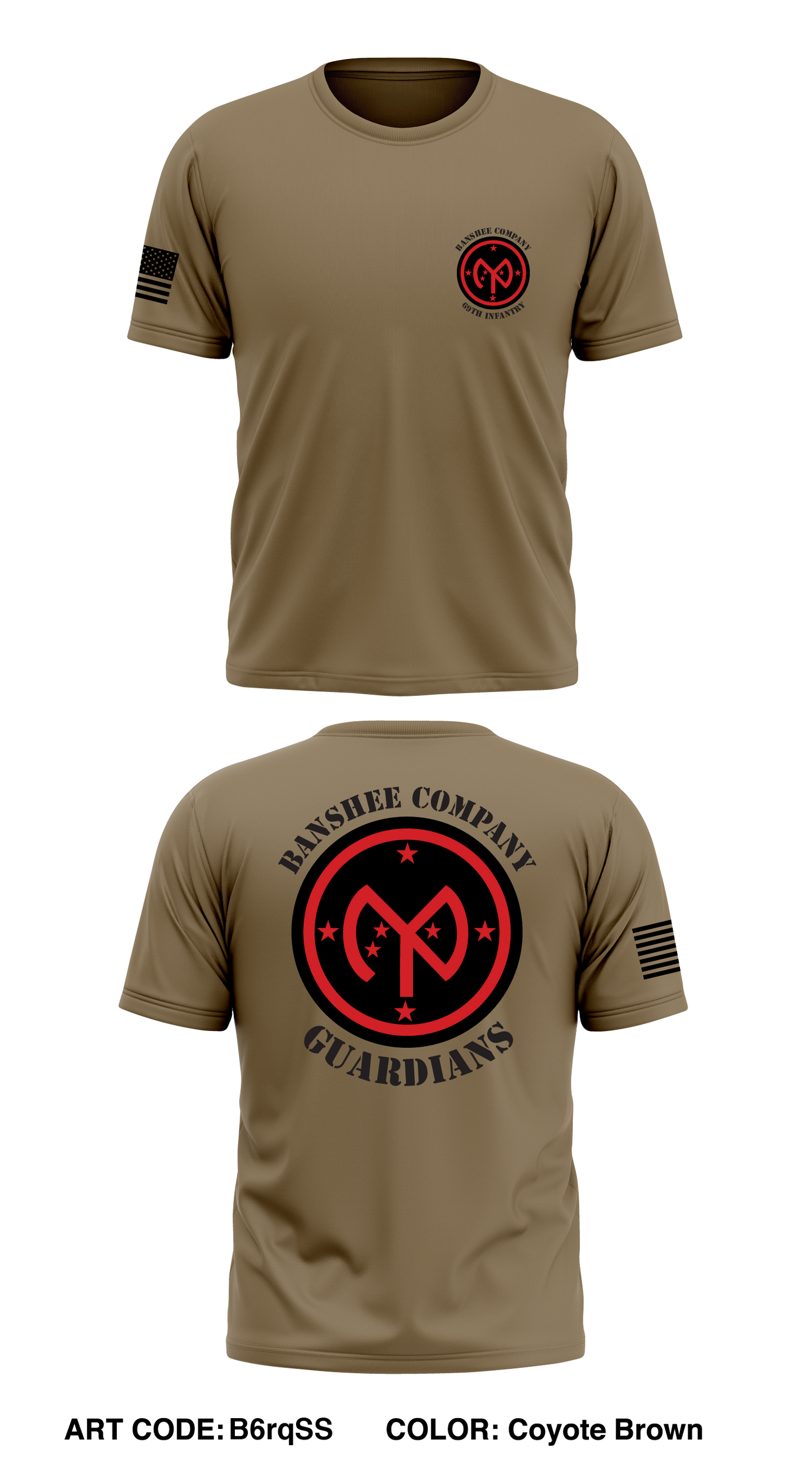 B. Co, 69th INF Store 1 Core Men's SS Performance Tee - B6rqSS