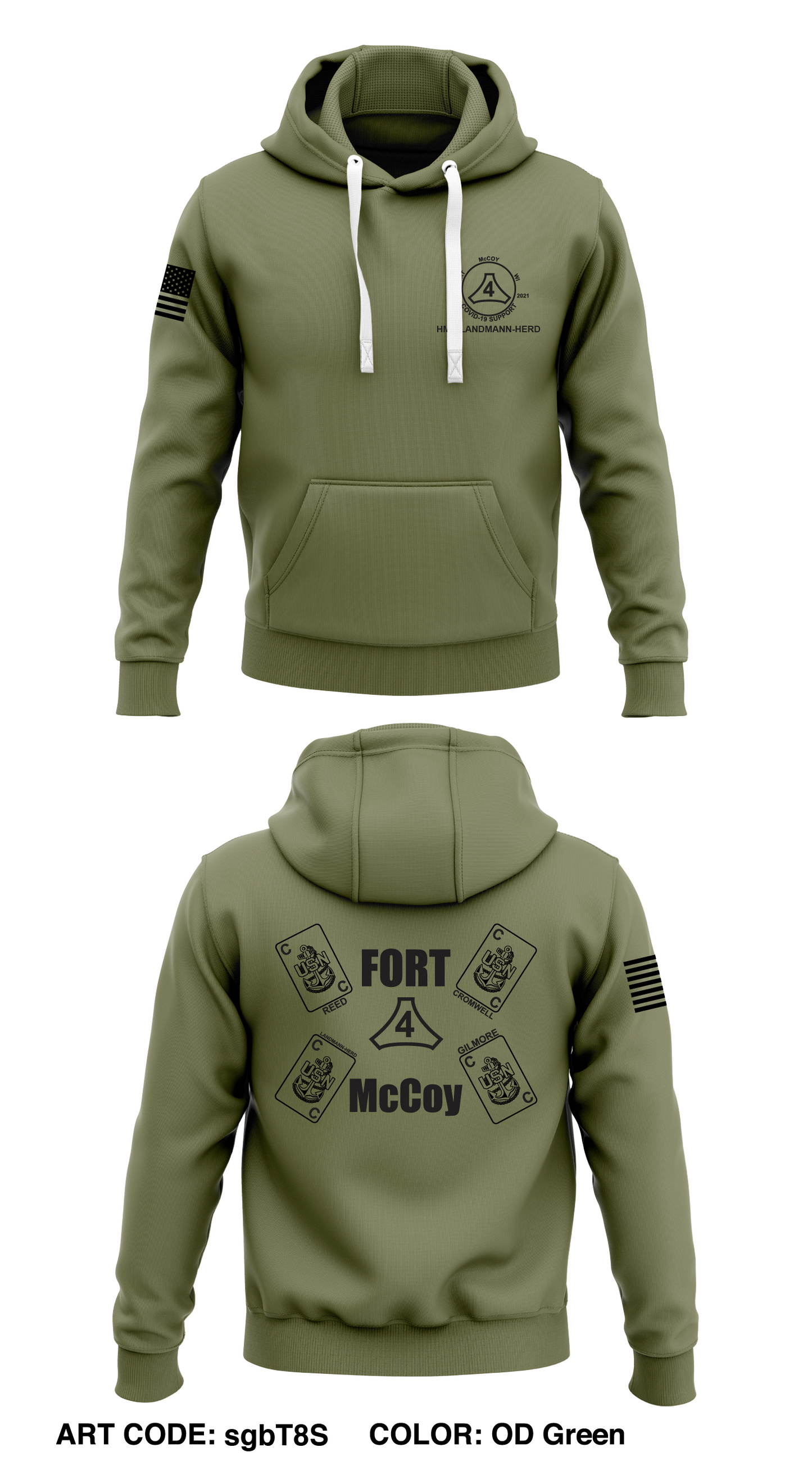 FT McCoy RTC Covid-19 Medical Support Store 1 Core Men's Hooded Performance Sweatshirt - sgbT8S