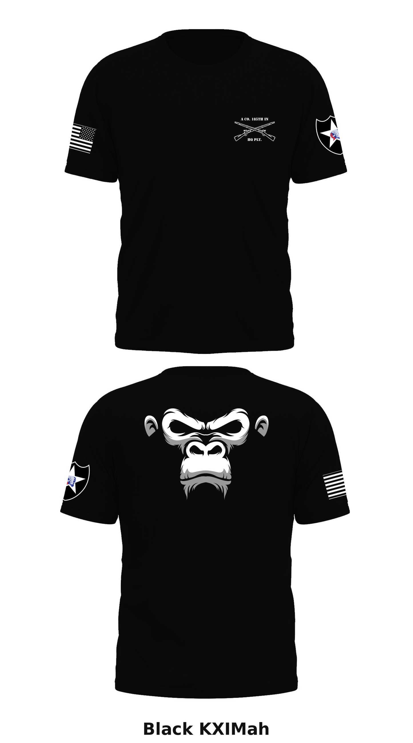 A Co. 185th IN HQ Plt. Store 1 Core Men's SS Performance Tee - KXIMah