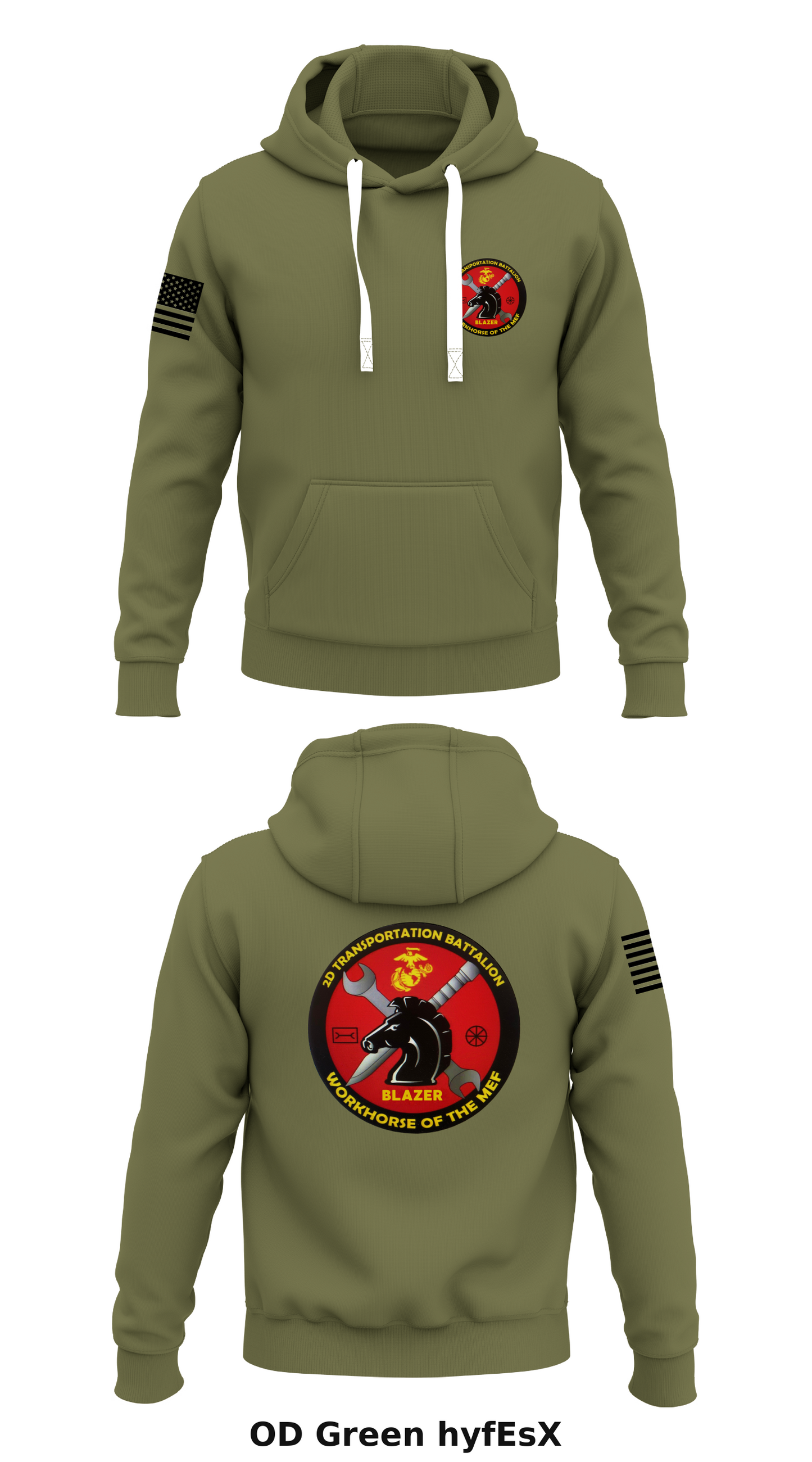2nd Transportation Battalion Bravo Co 1st Plt Store 1 Core Men's Hooded Performance Sweatshirt - hyfEsX