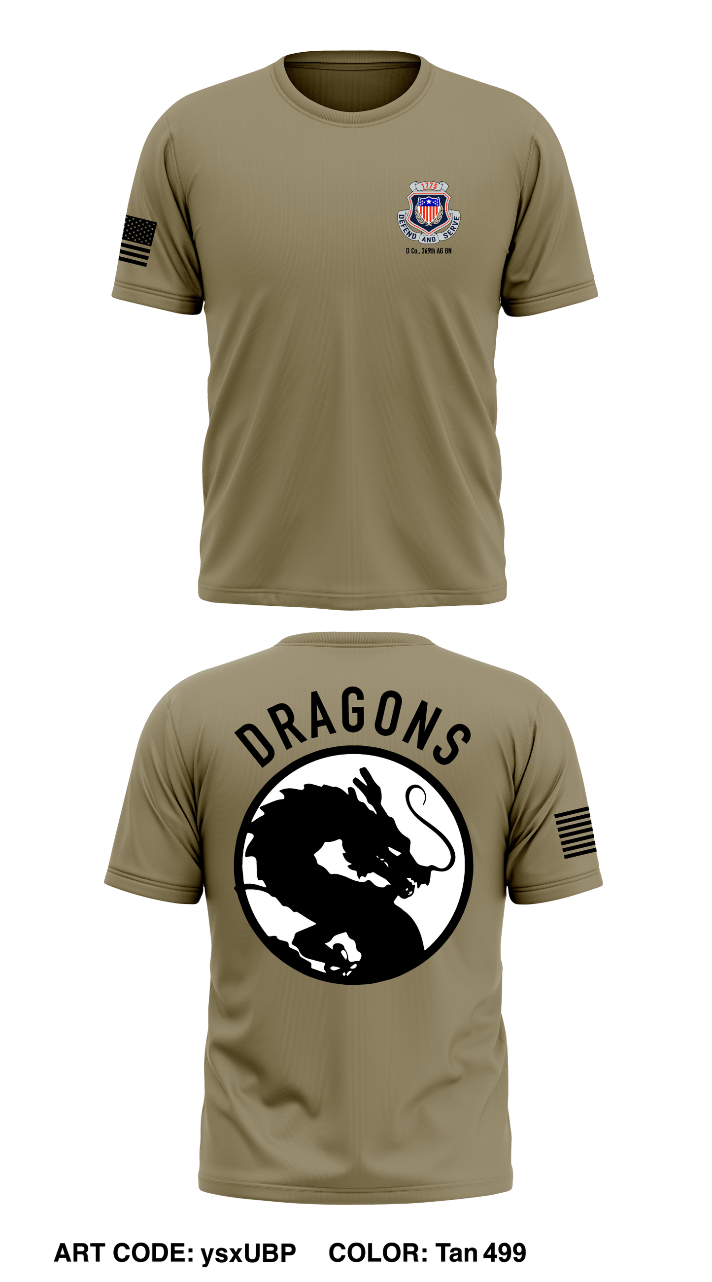 D Co, 369 AG BN, SSI Store 1 Core Men's SS Performance Tee - ysxUBP