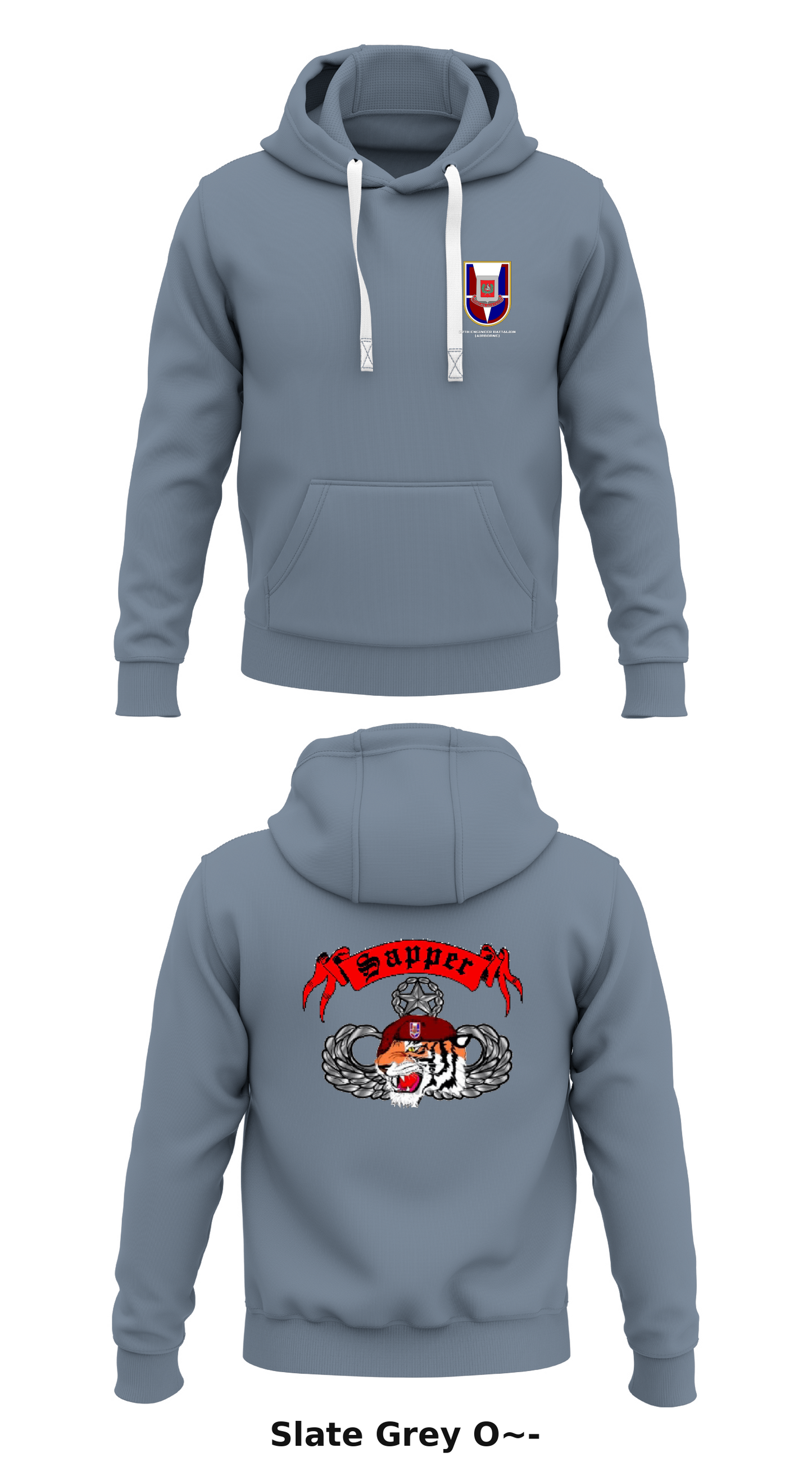 27TH ENGINEER BATTALION (AIRBORNE) STORE 1 Core Men's Hooded Performance Sweatshirt - O~-