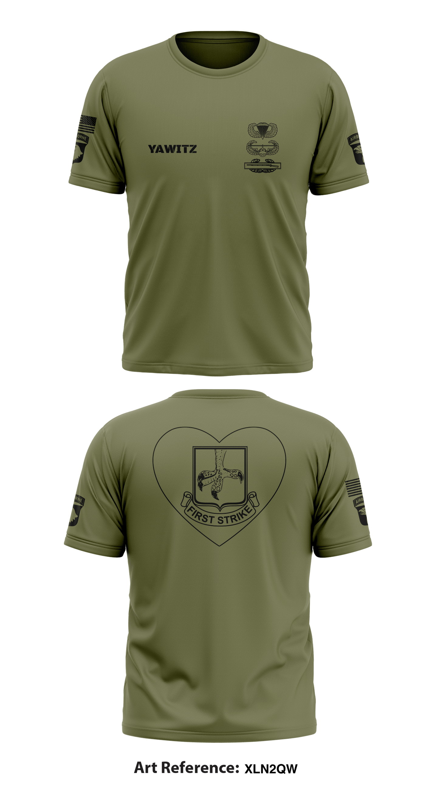 D Co, 1 BN, 502nd INF Store 1 Core Men's SS Performance Tee - XLn2QW