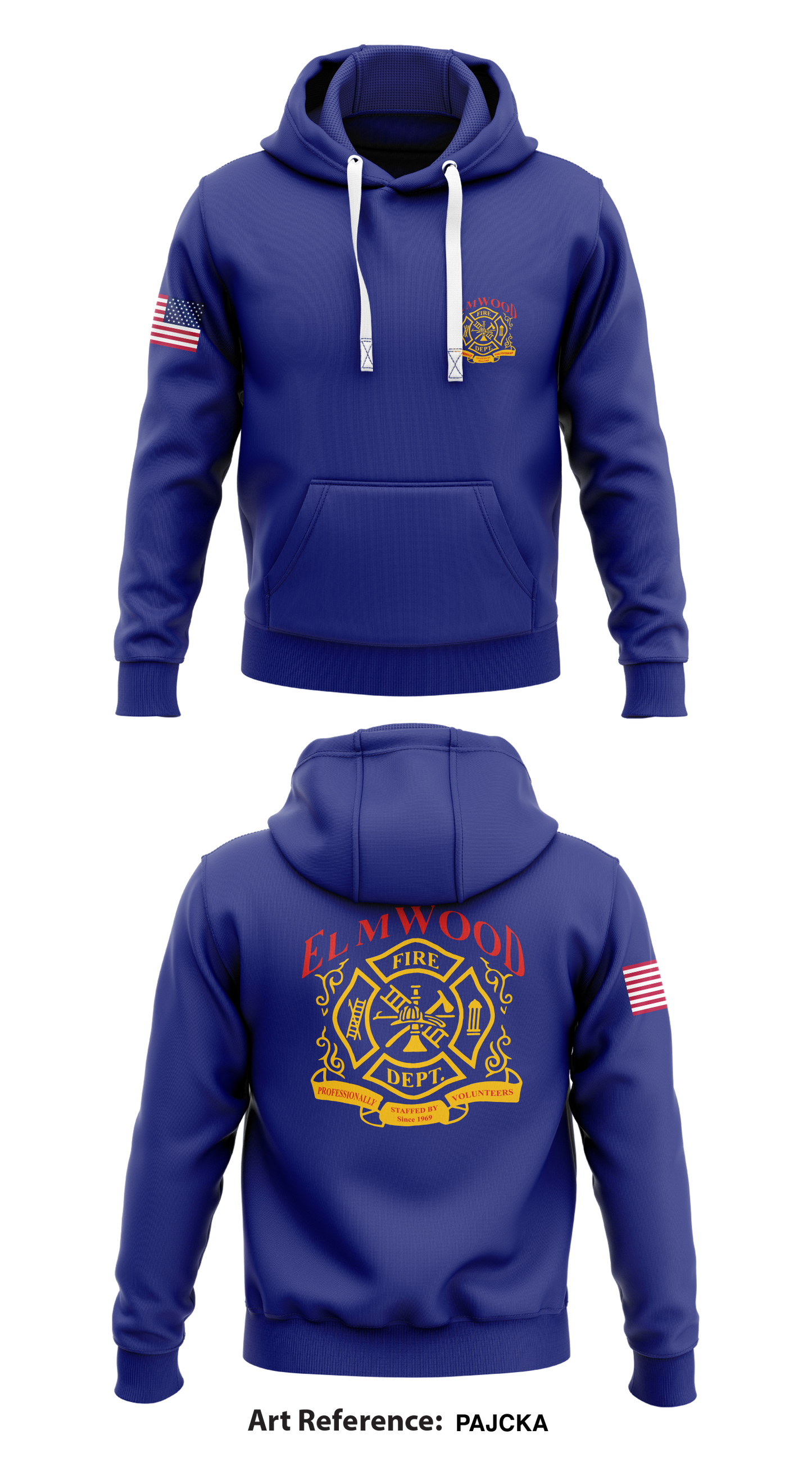 Elmwood Fire Department Store 1 Core Men's Hooded Performance Sweatshirt - PAJcKA