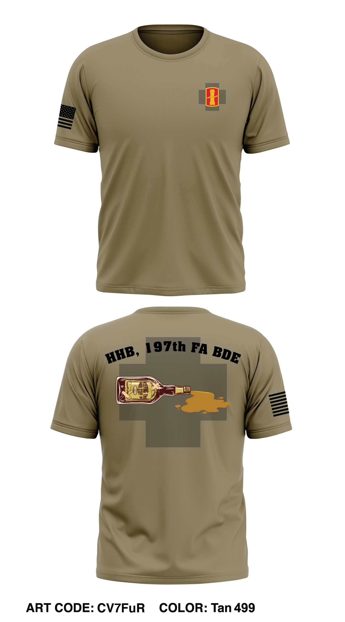 HHB, 197th FA BDE Store 1 Core Men's SS Performance Tee - CV7FuR