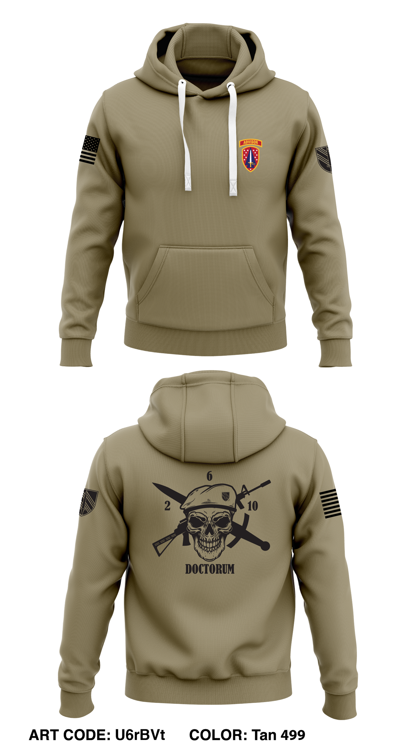 A Co, 6 BN, 2SFAB Store 1 Core Men's Hooded Performance Sweatshirt - U6rBVt