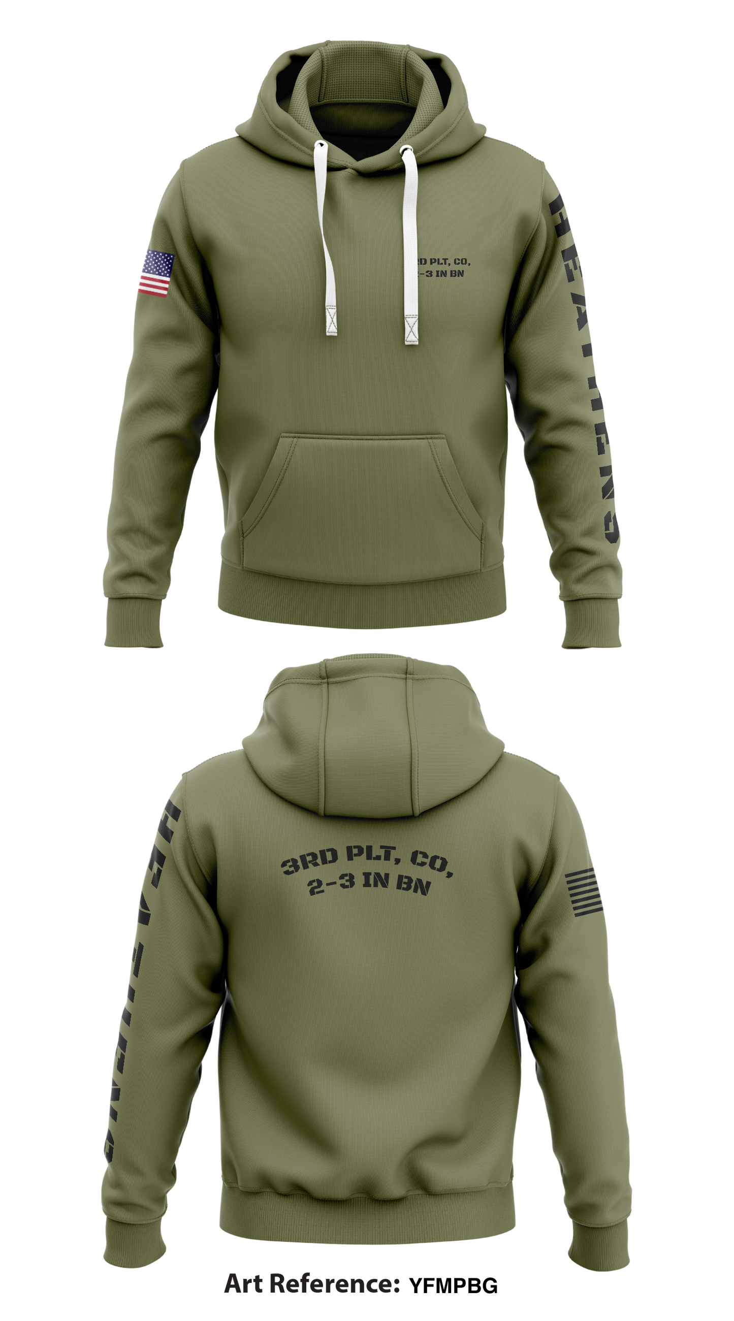 3rd Plt, Co, 2-3 IN BN Store 1 Core Men's Hooded Performance Sweatshirt - YFMpbg