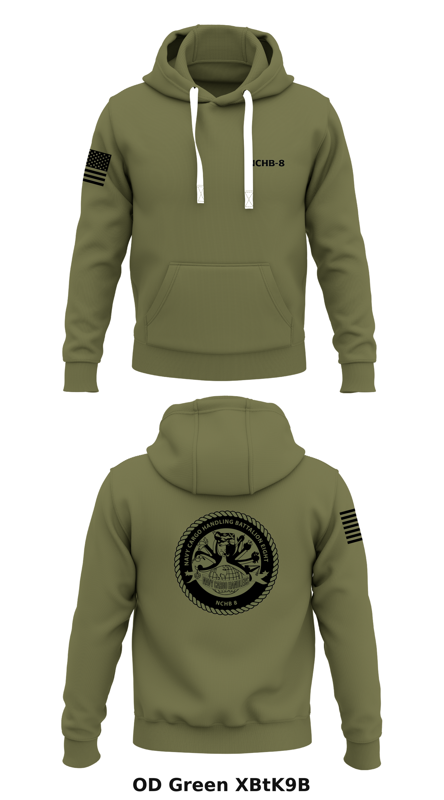 Navy Cargo Handling Battalion 8 Store 1 Core Men's Hooded Performance Sweatshirt - XBtK9B