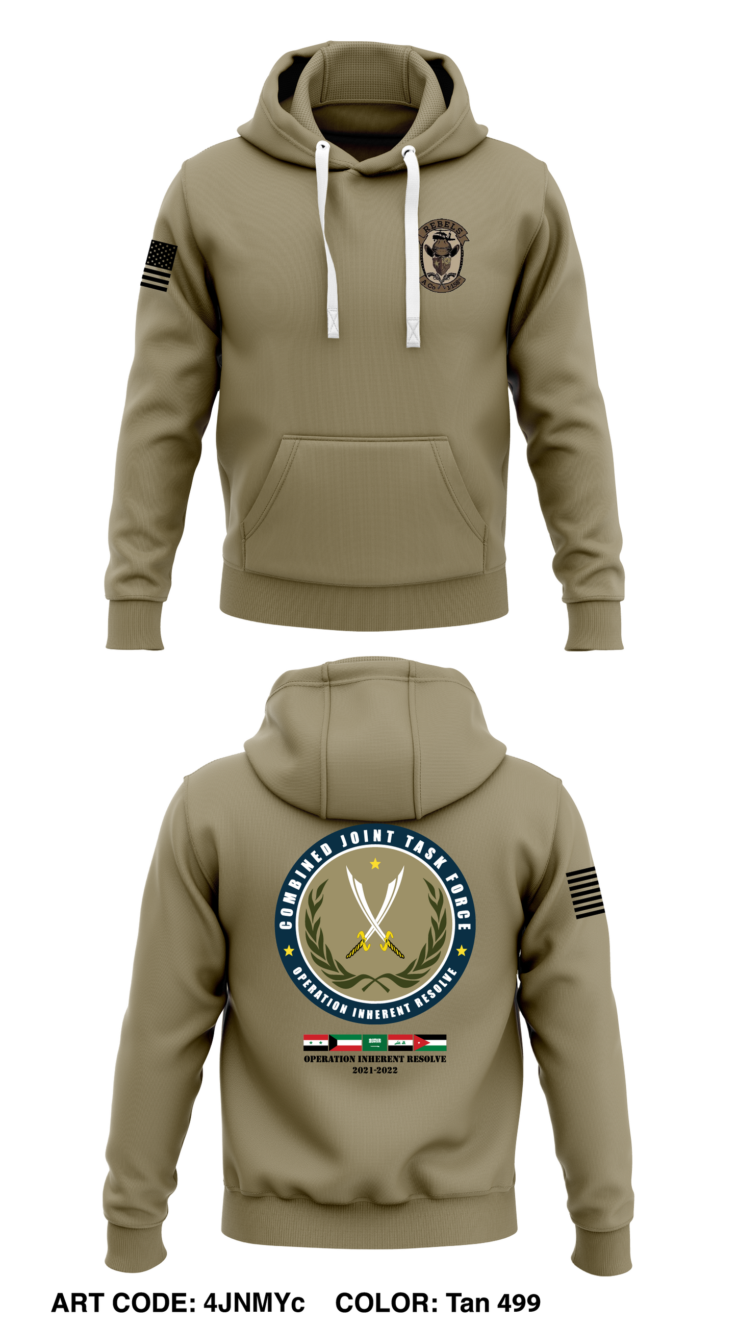 A Co 1-158th AHB Store 1 Core Men's Hooded Performance Sweatshirt - 4JNMYc
