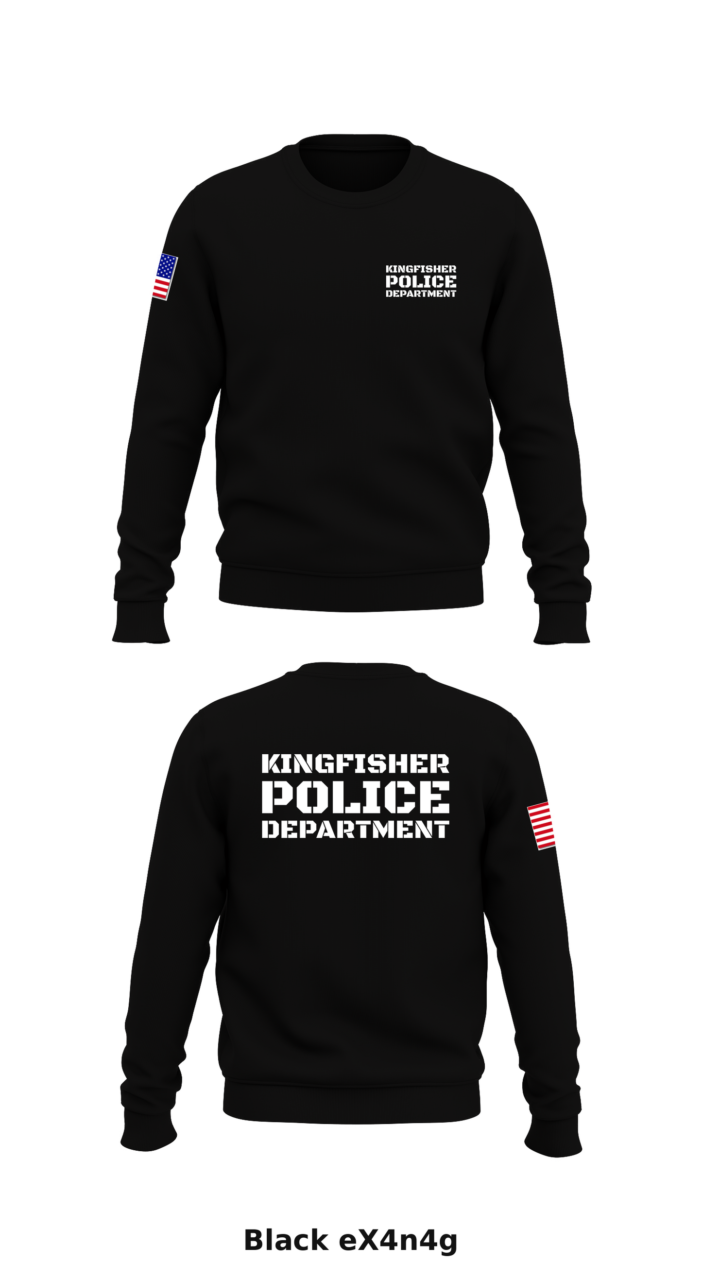 Kingfisher Police Department Store 1 Core Men's Crewneck Performance Sweatshirt - eX4n4g