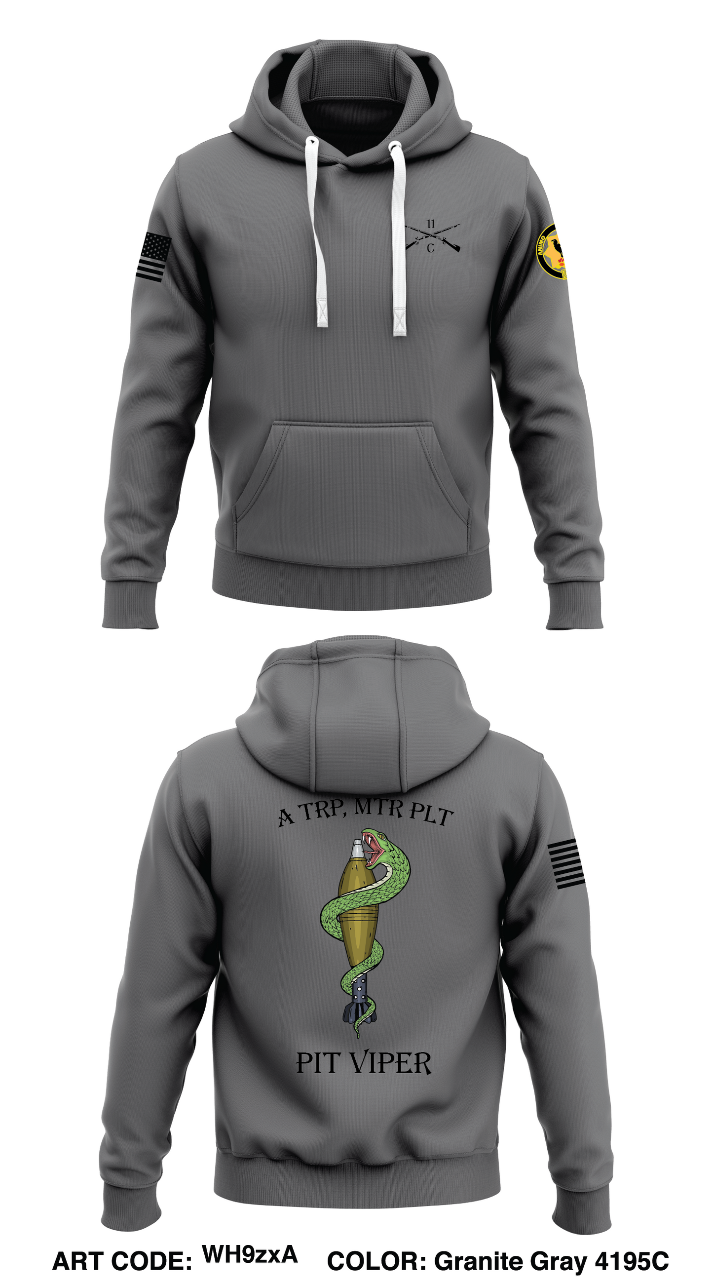 A Co, 5-1 Cav Store 1 Core Men's Hooded Performance Sweatshirt - WH9zxA