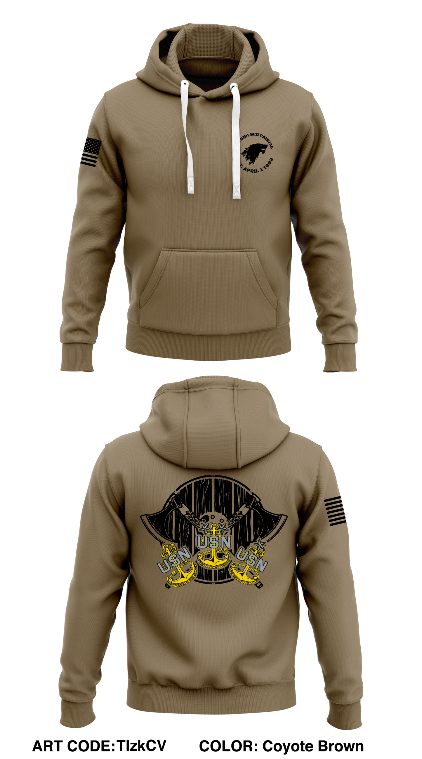 MSRON-11 HVU Store 1 Core Men's Hooded Performance Sweatshirt - TIzkCV